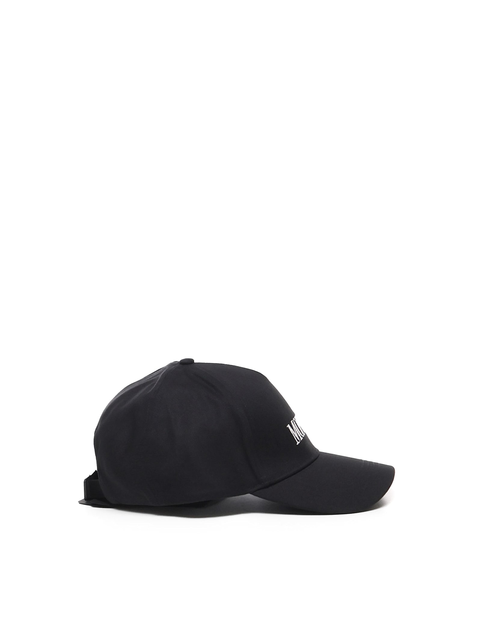 Shop Moncler Cotton Hat With Logo Lettering In Black