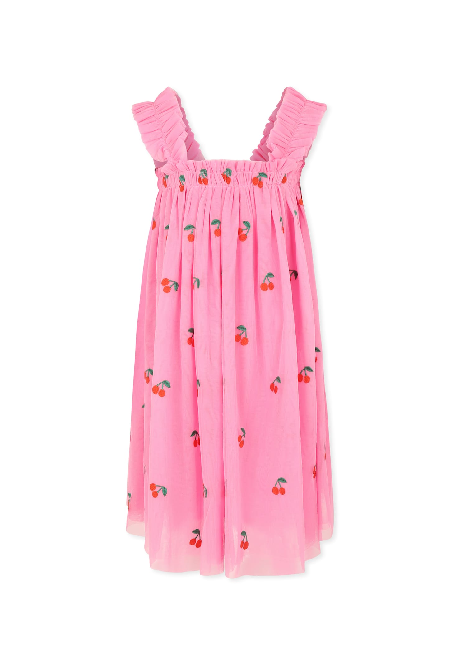 Shop Stella Mccartney Pink Dress For Girl With Cherries