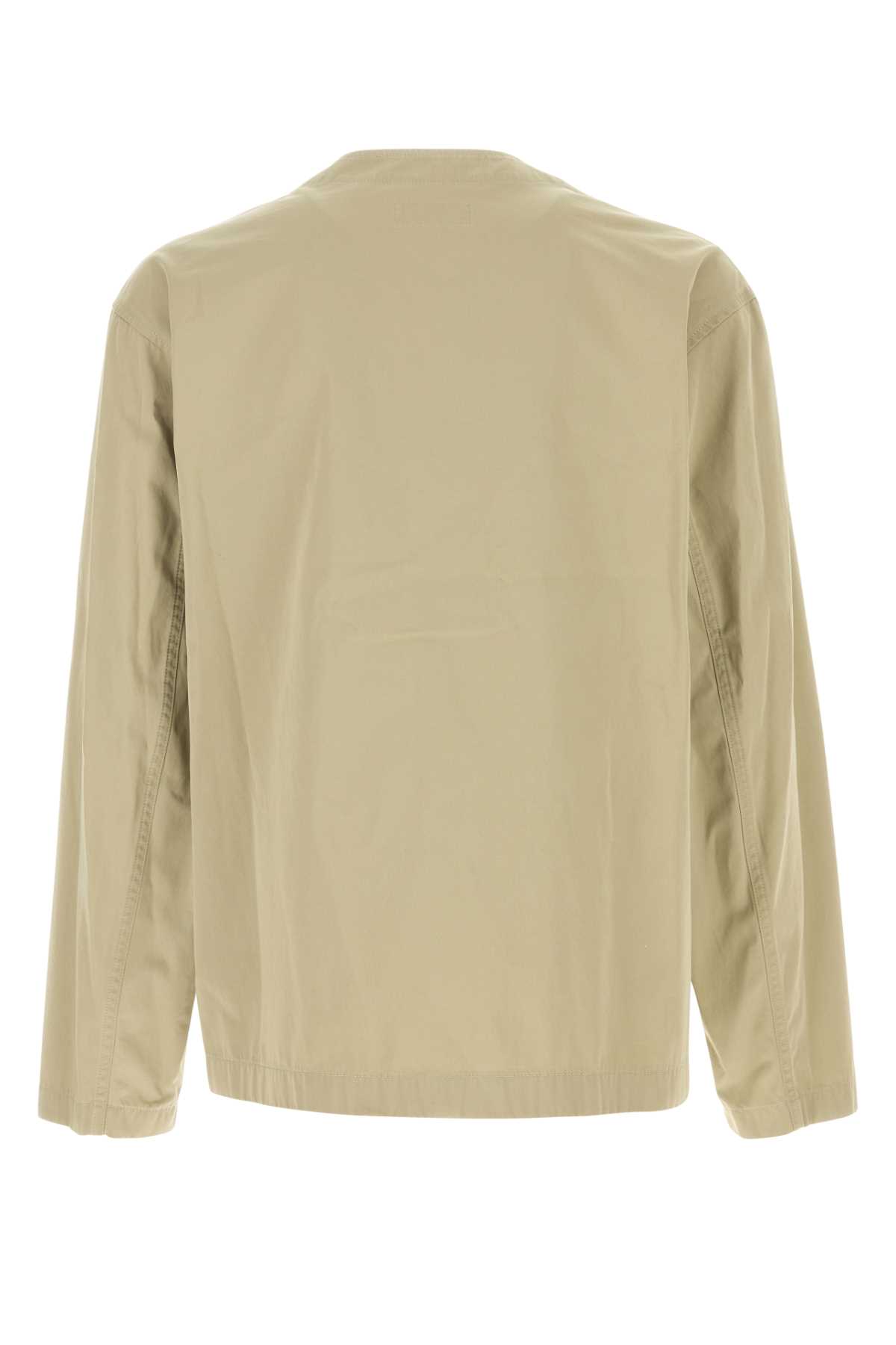 Lemaire Cotton Jacket With Long Sleeves And V Neck