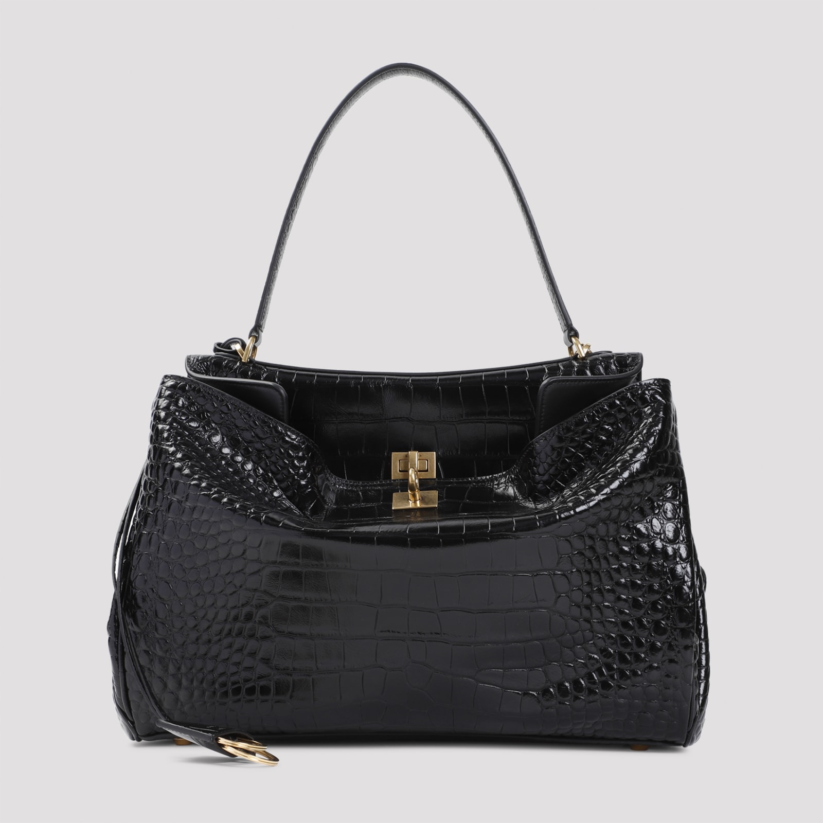 Balenciaga Rodeo Top Handle M Handbag In Black