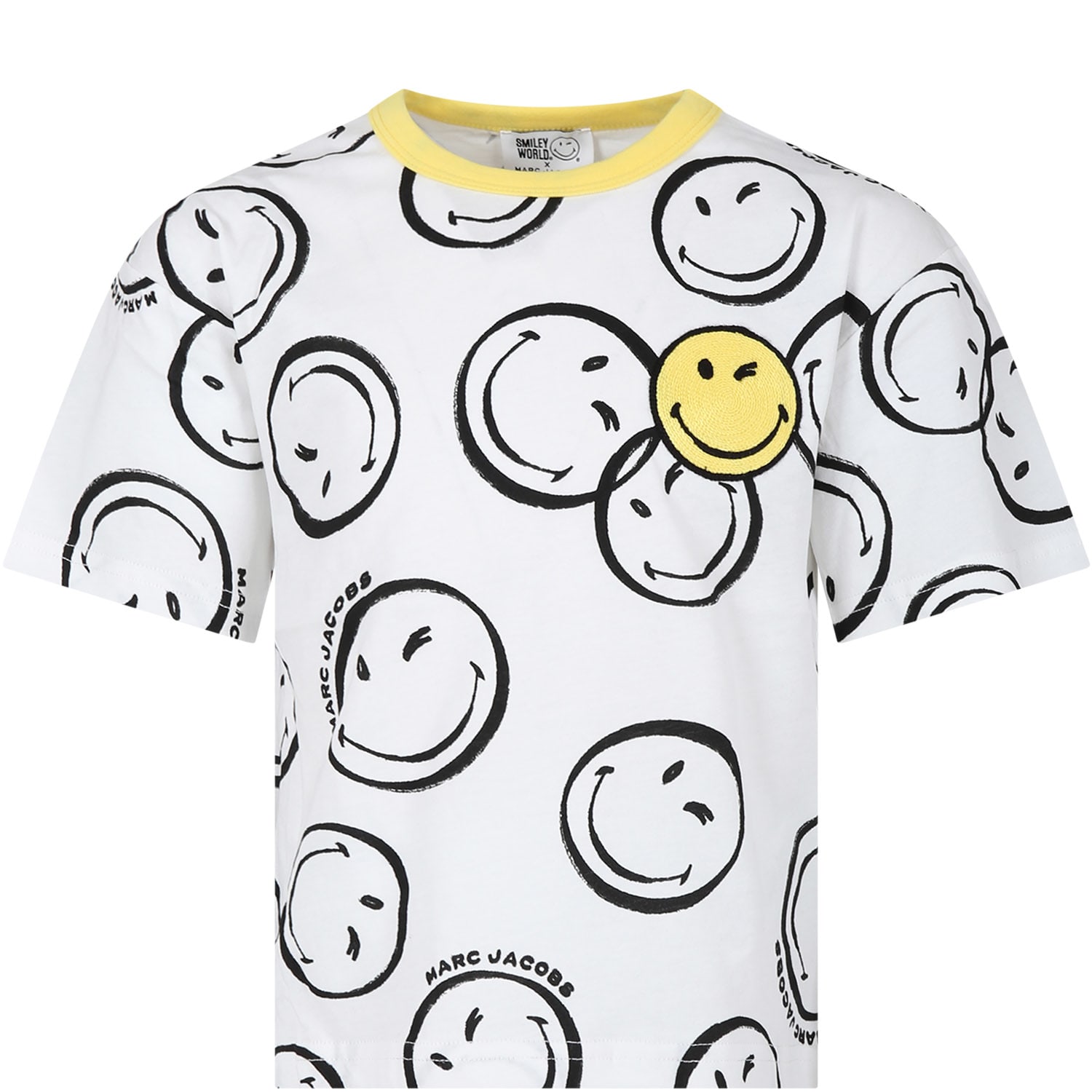 Marc Jacobs White T-shirt For Kids With Logo