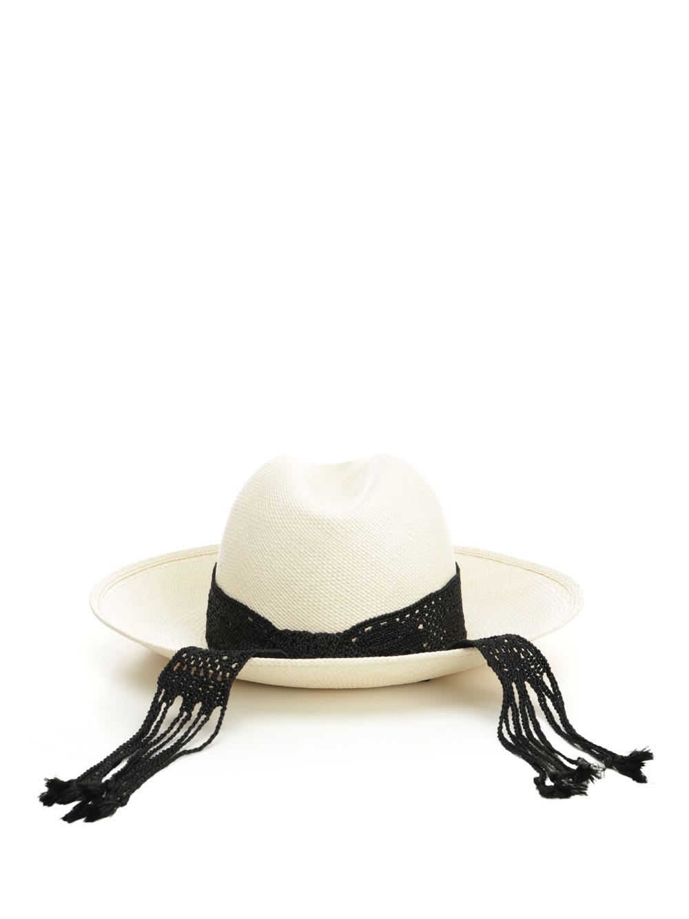 Borsalino Lace Trim Sun Hat In Beige
