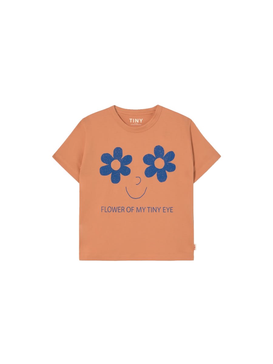 Tinycottons Kids' Flower Eye T-shirt In Pink