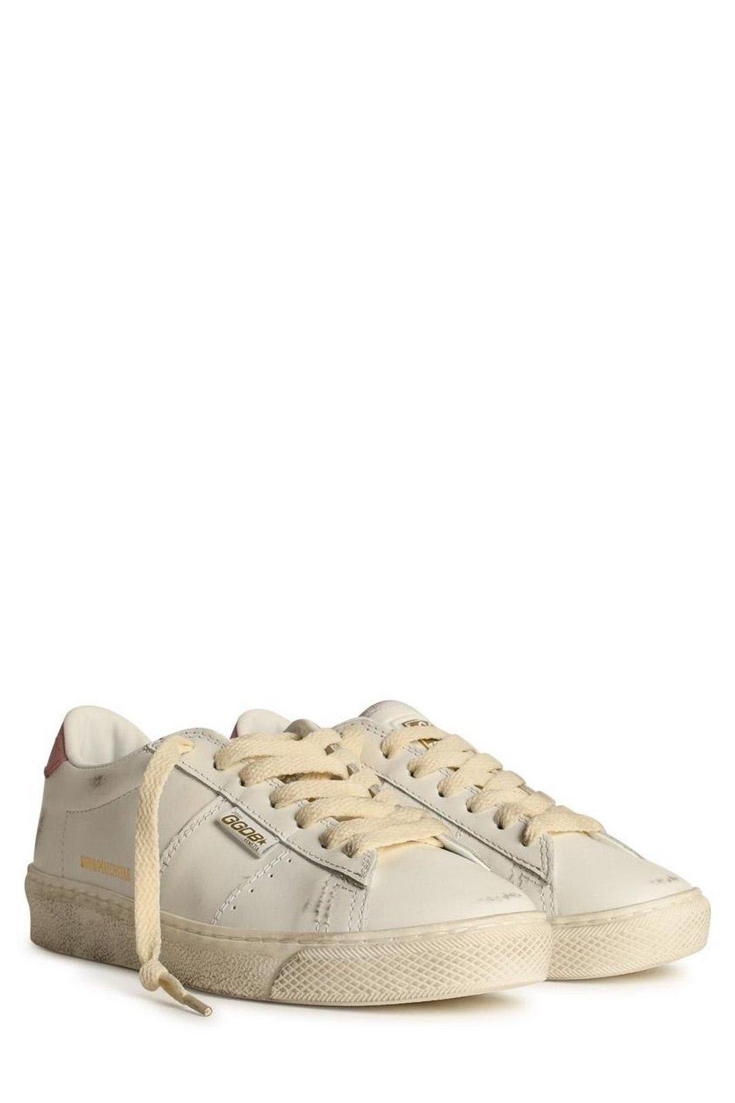 Shop Golden Goose Matchstar Low-top Sneakers In Optic White Antique Pink