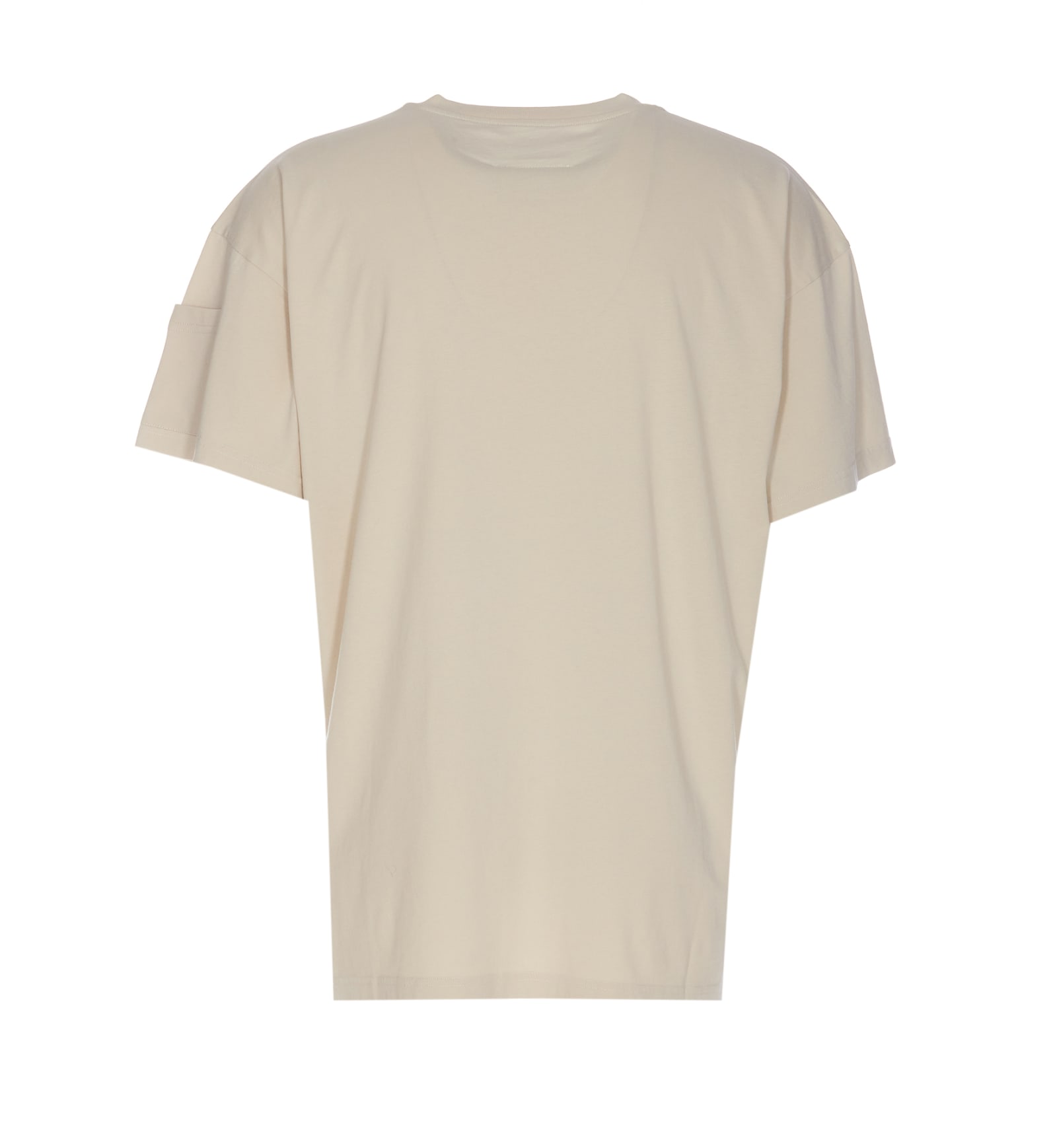 Shop Mm6 Maison Margiela Logo T-shirt In Beige