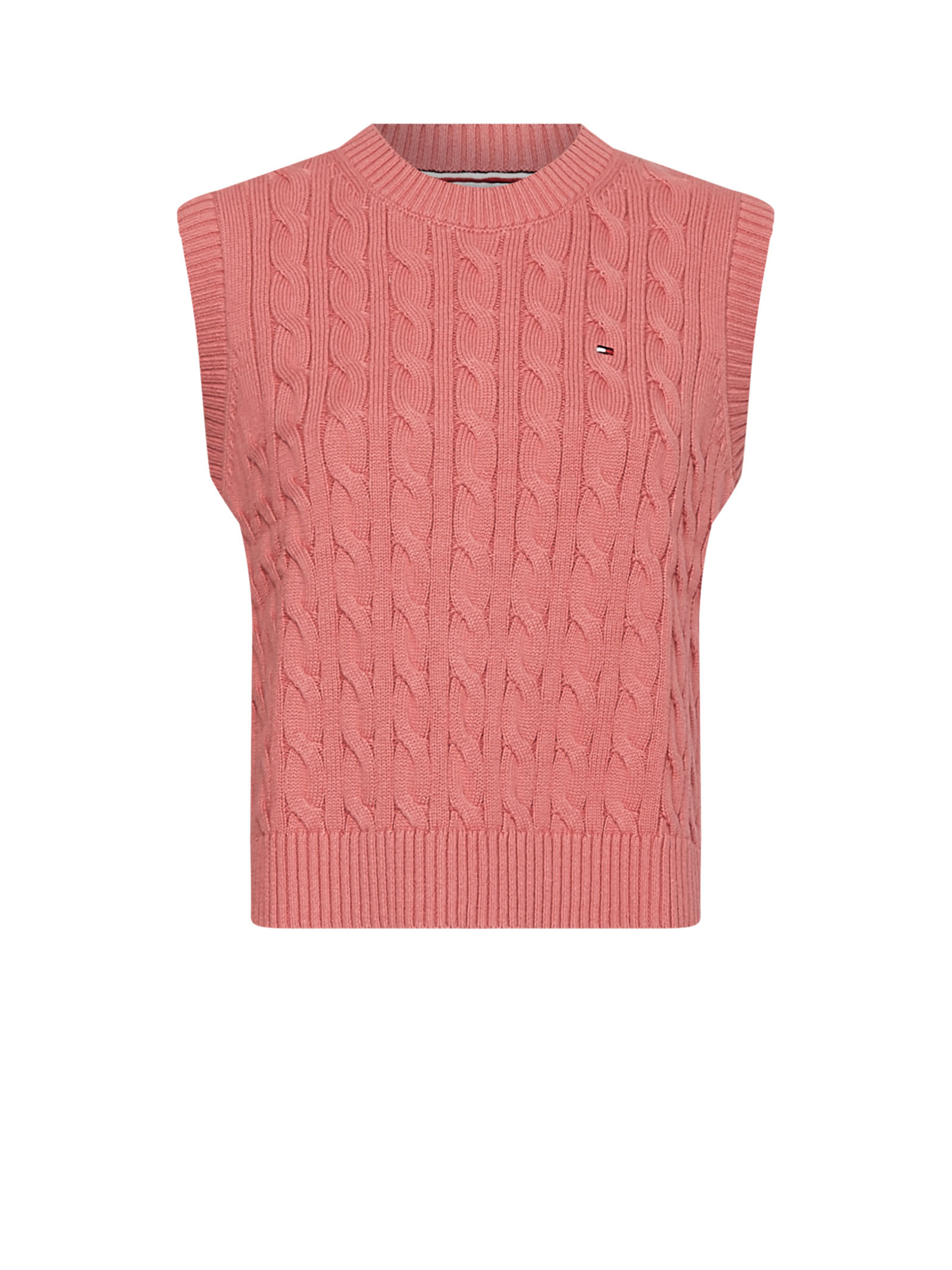Tommy Hilfiger Cable Vest In Cotton