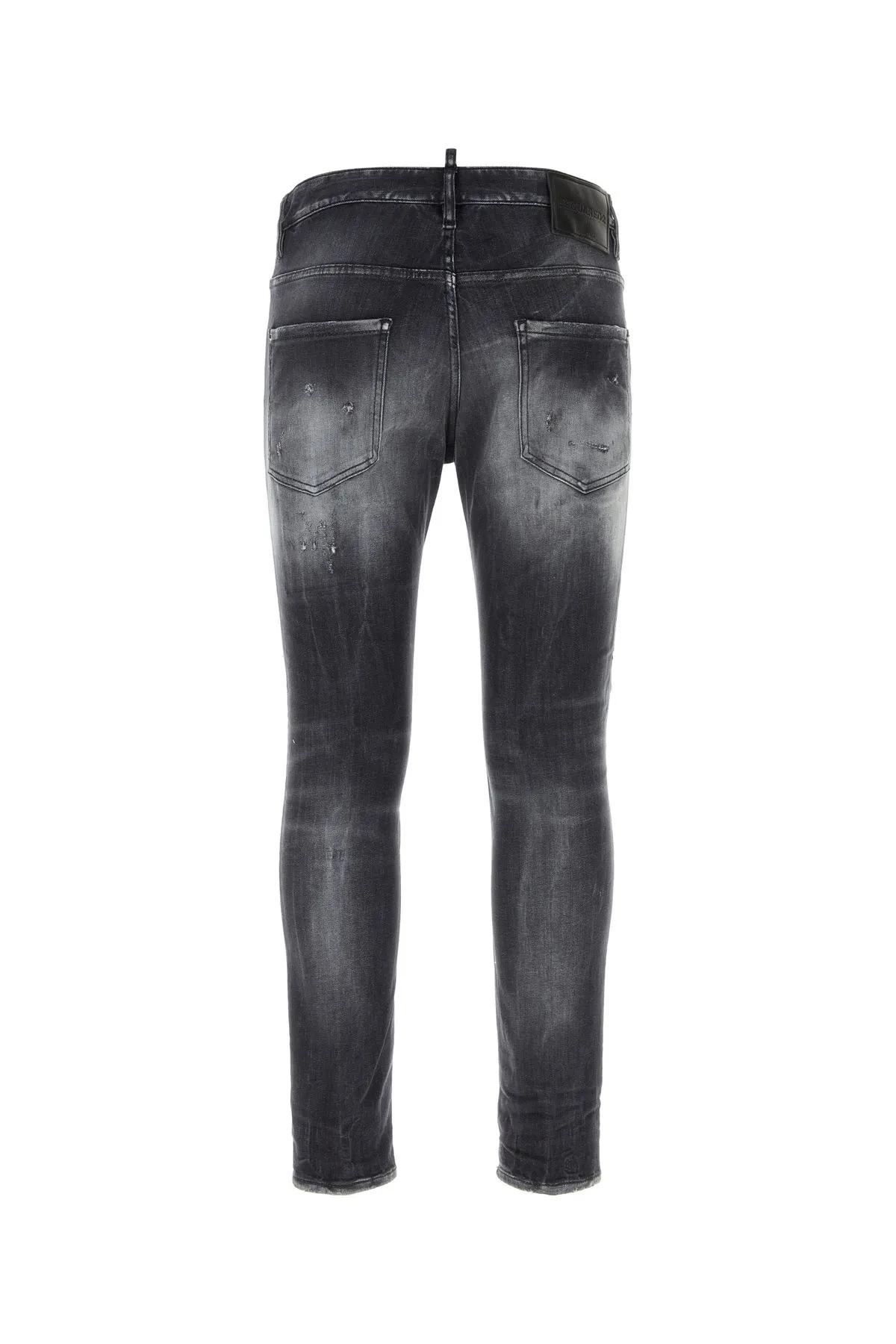 Shop Dsquared2 Black Stretch Denim Jeans