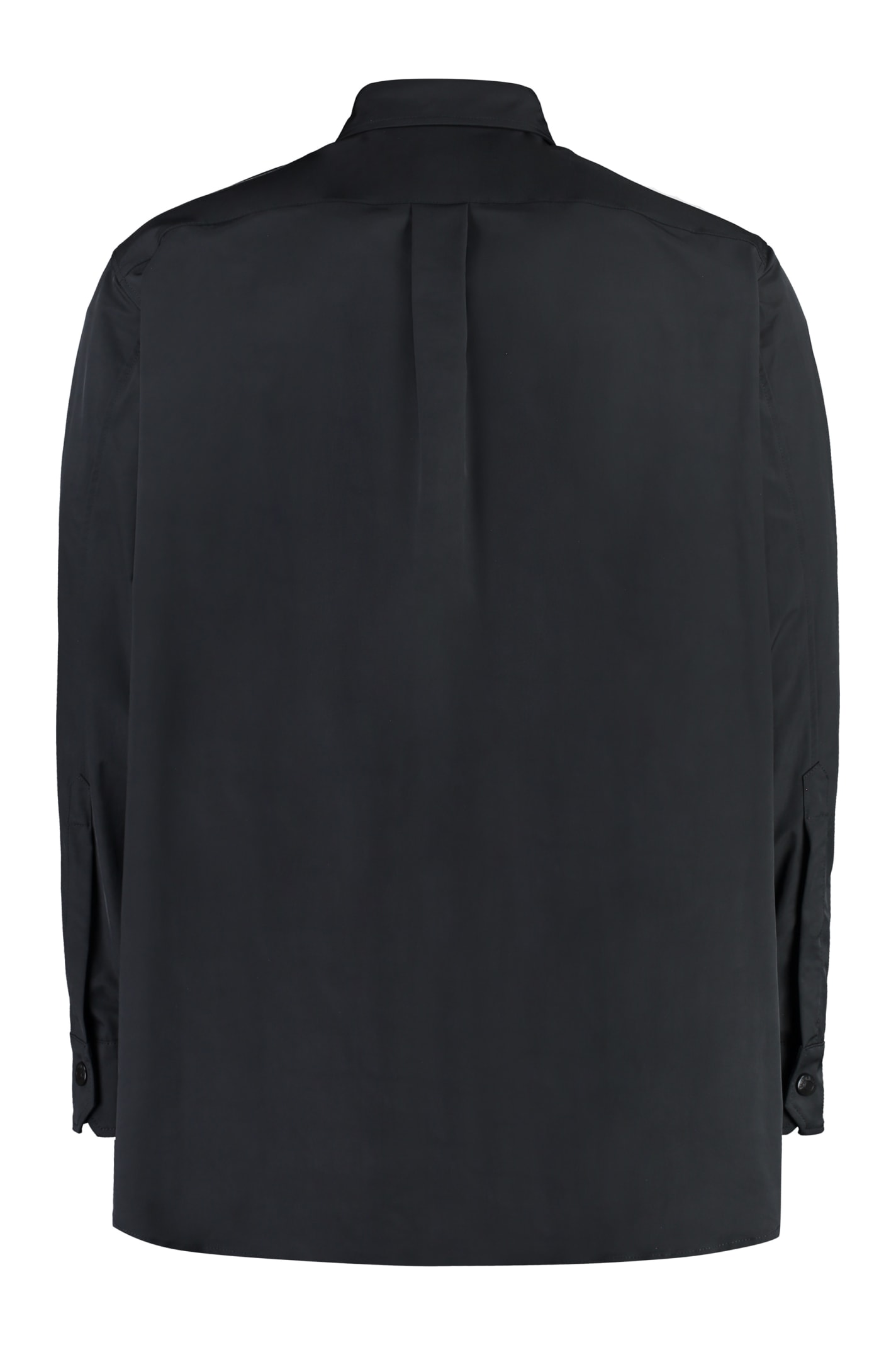 Shop Valentino Technical Fabric Overshirt In Black