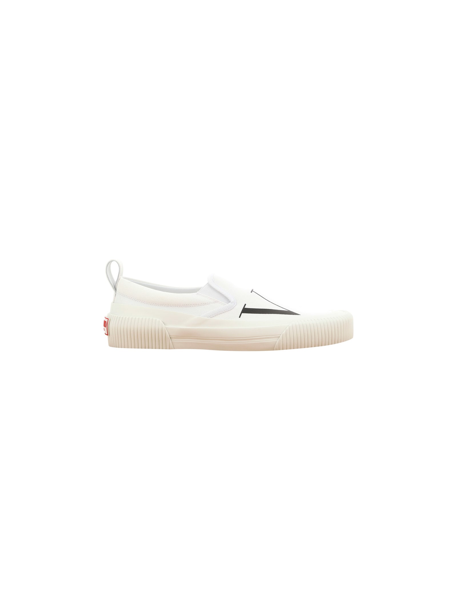 Valentino Vltn Canvas Slip-on Sneaker In White