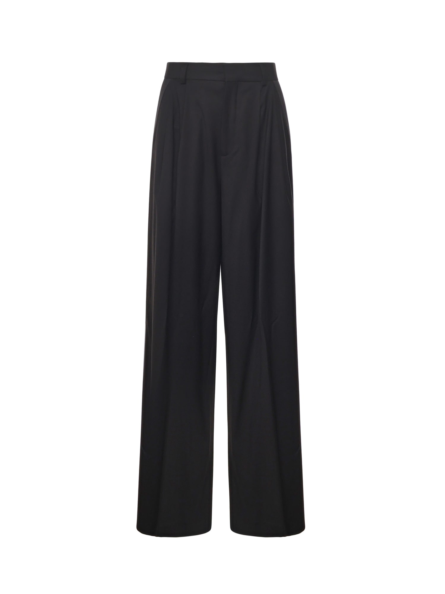 Nineminutes Palazzo Tuxedo Pants In Black