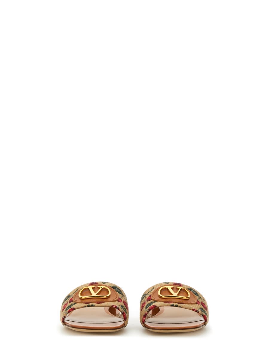 Valentino Garavani Vlogo Signature Slide Sandal In Multi