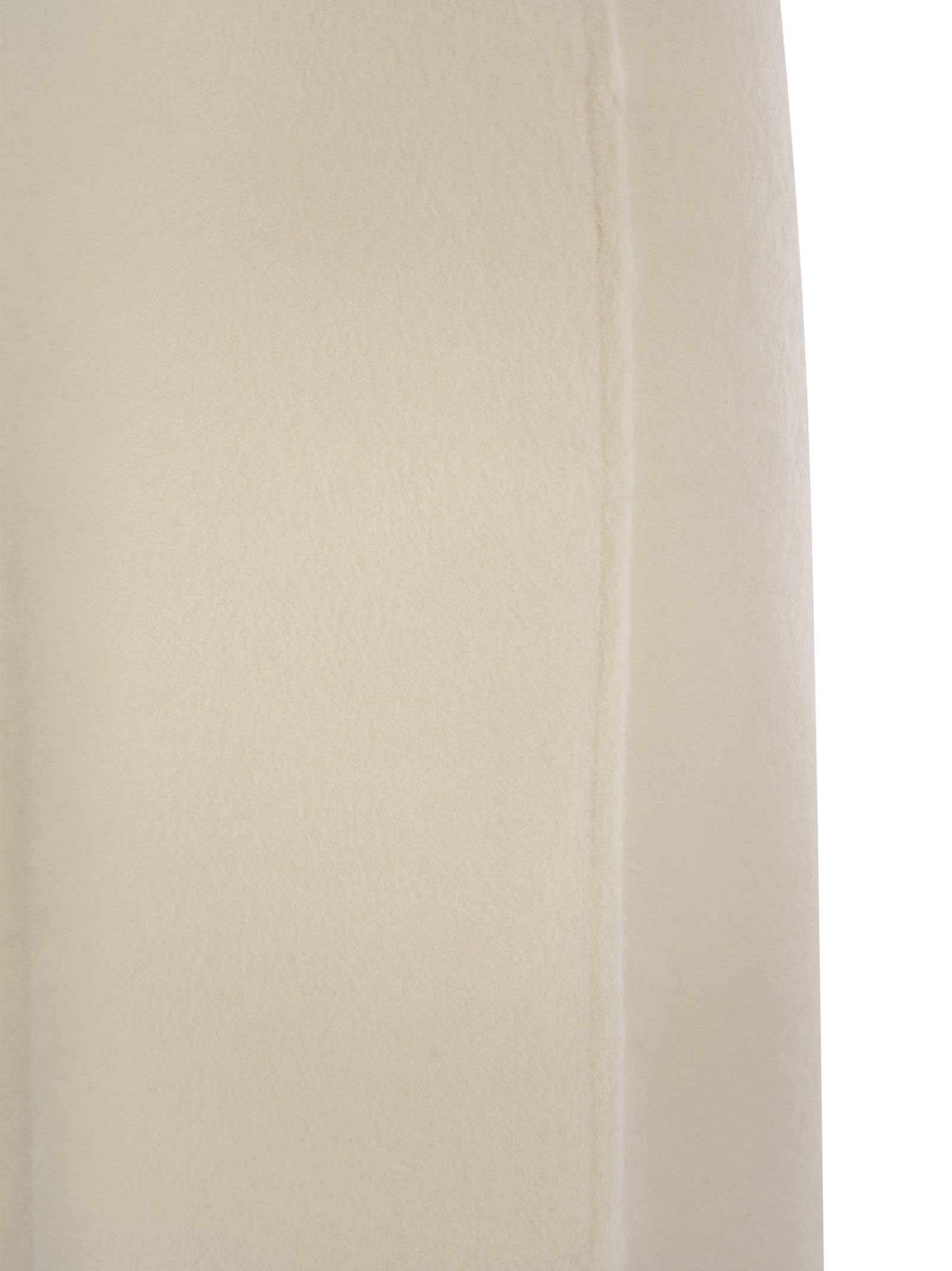 Shop Fabiana Filippi Brushed Mohair Skirt In White