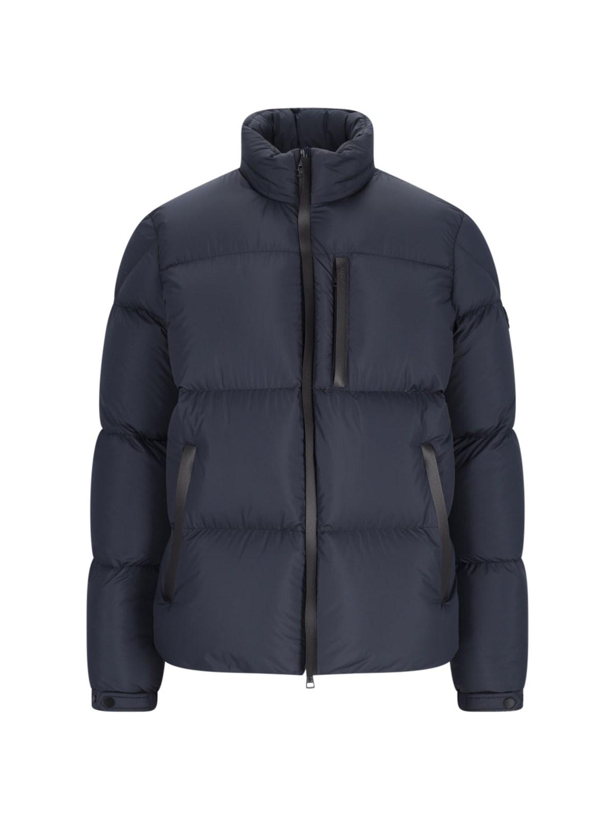 Shop Moncler Short Down Jacket Besbre In Multicolour