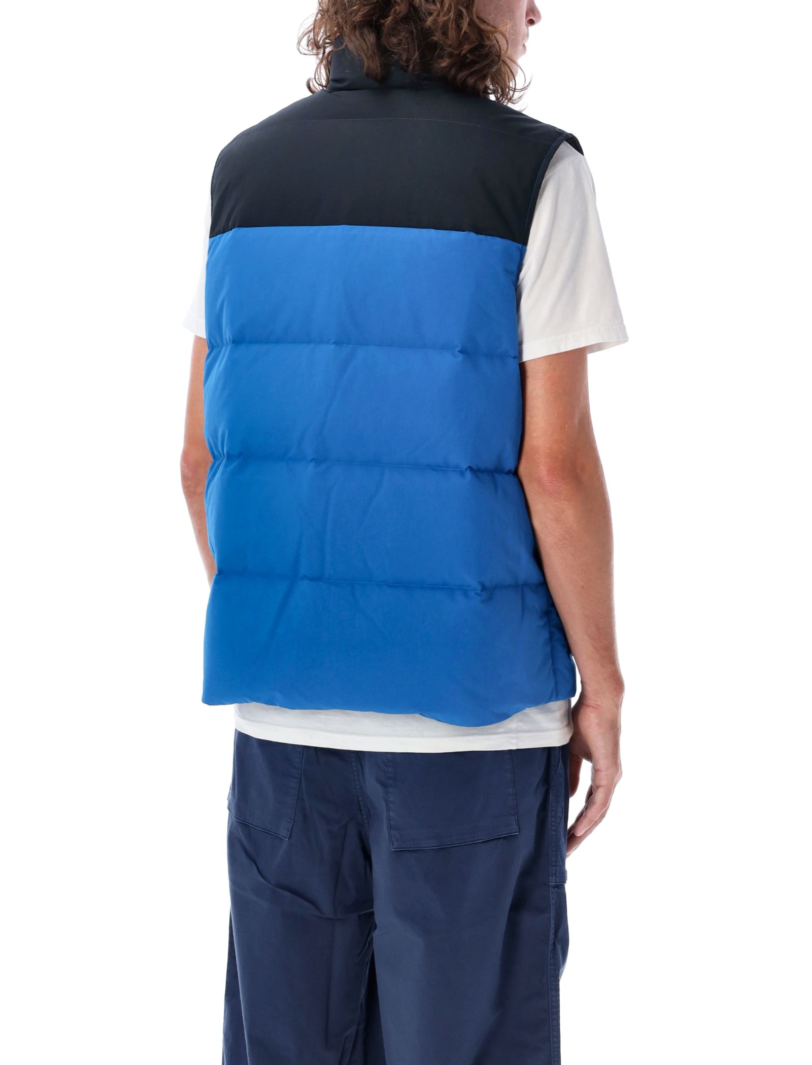 Shop Patagonia Downdrift Vest In Endless Blue