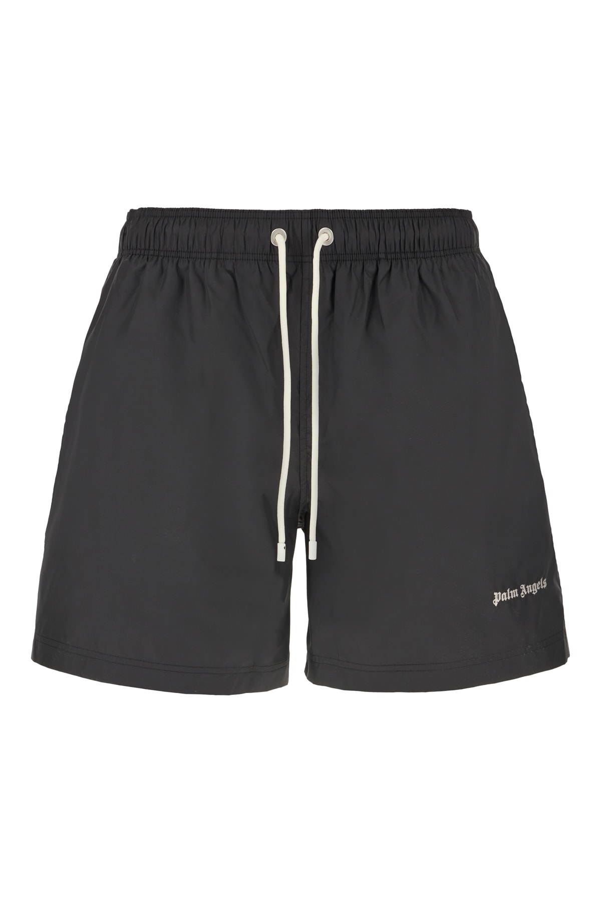 Shop Palm Angels Black Polyester Swimming Shorts In 1003