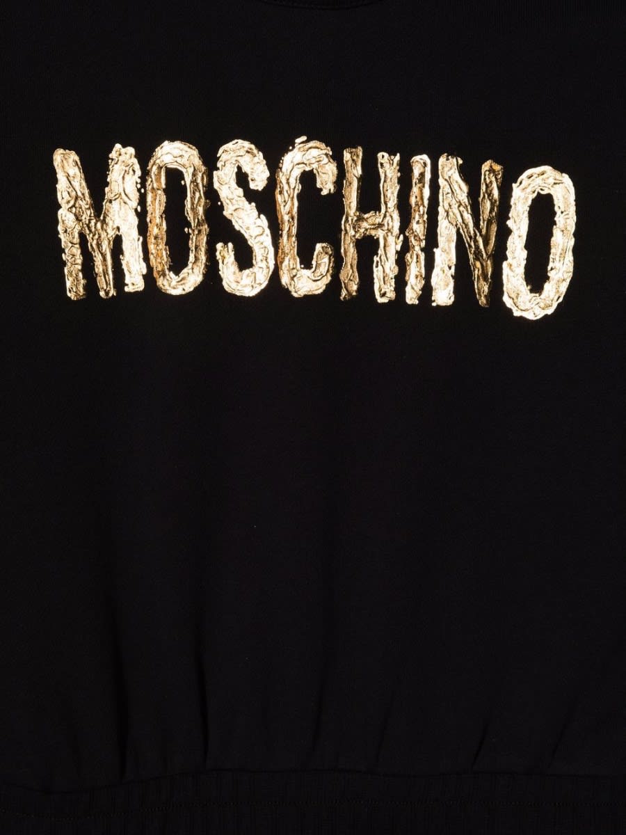 Moschino Abito Felpa Con Logo In Black