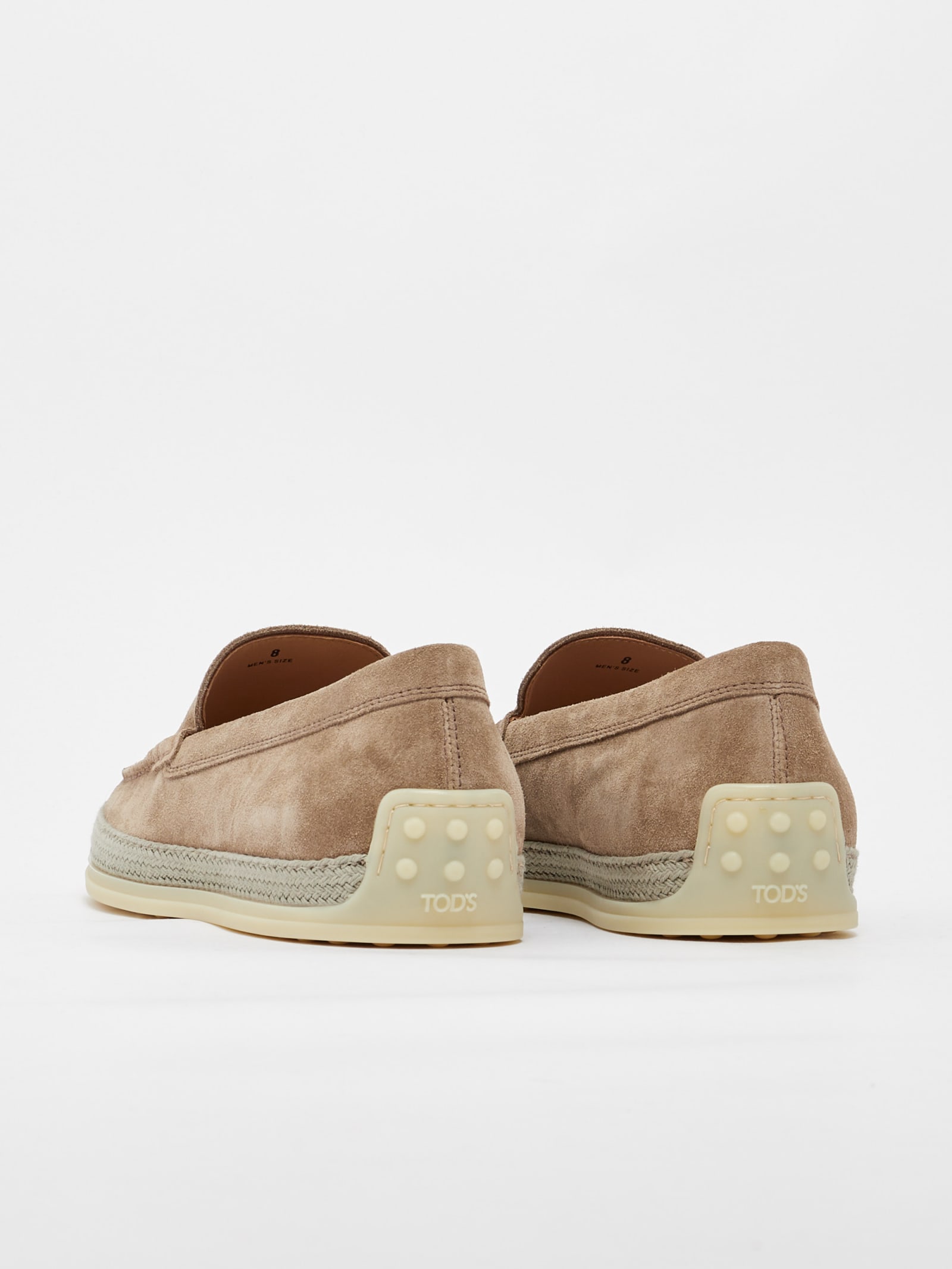 Tod's Pantofola Gomma Rafia Tv Loafers In Noce | ModeSens