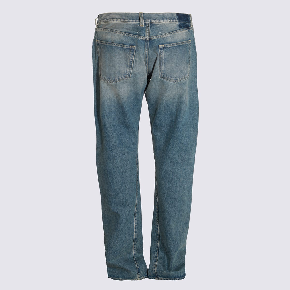 Shop Maison Margiela Blue Cotton Denim Jeans In Medium Blue