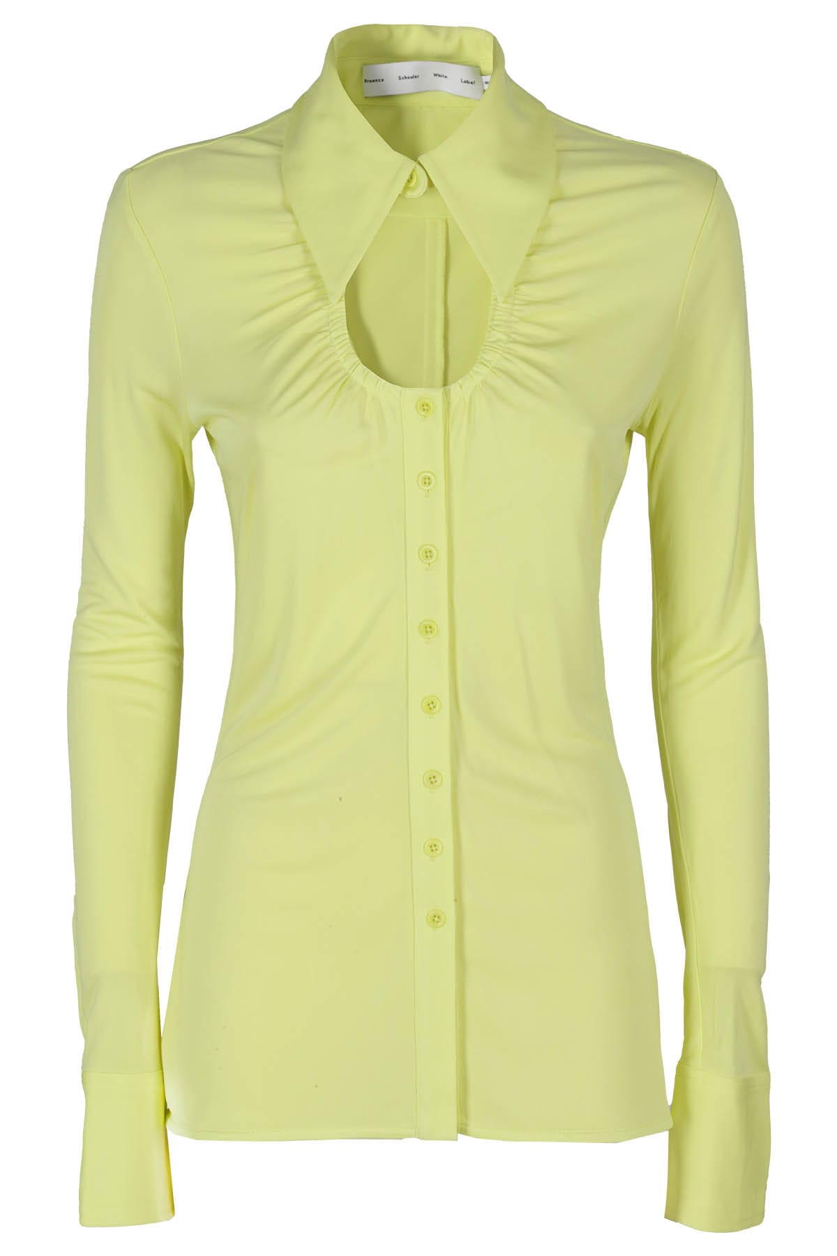 Shop Proenza Schouler White Label Long Sleeve Jersey Button Top