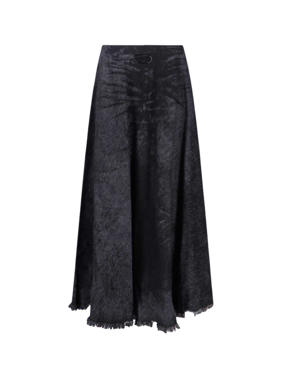 Diesel De-annet-fsh Midi Skirt In Black