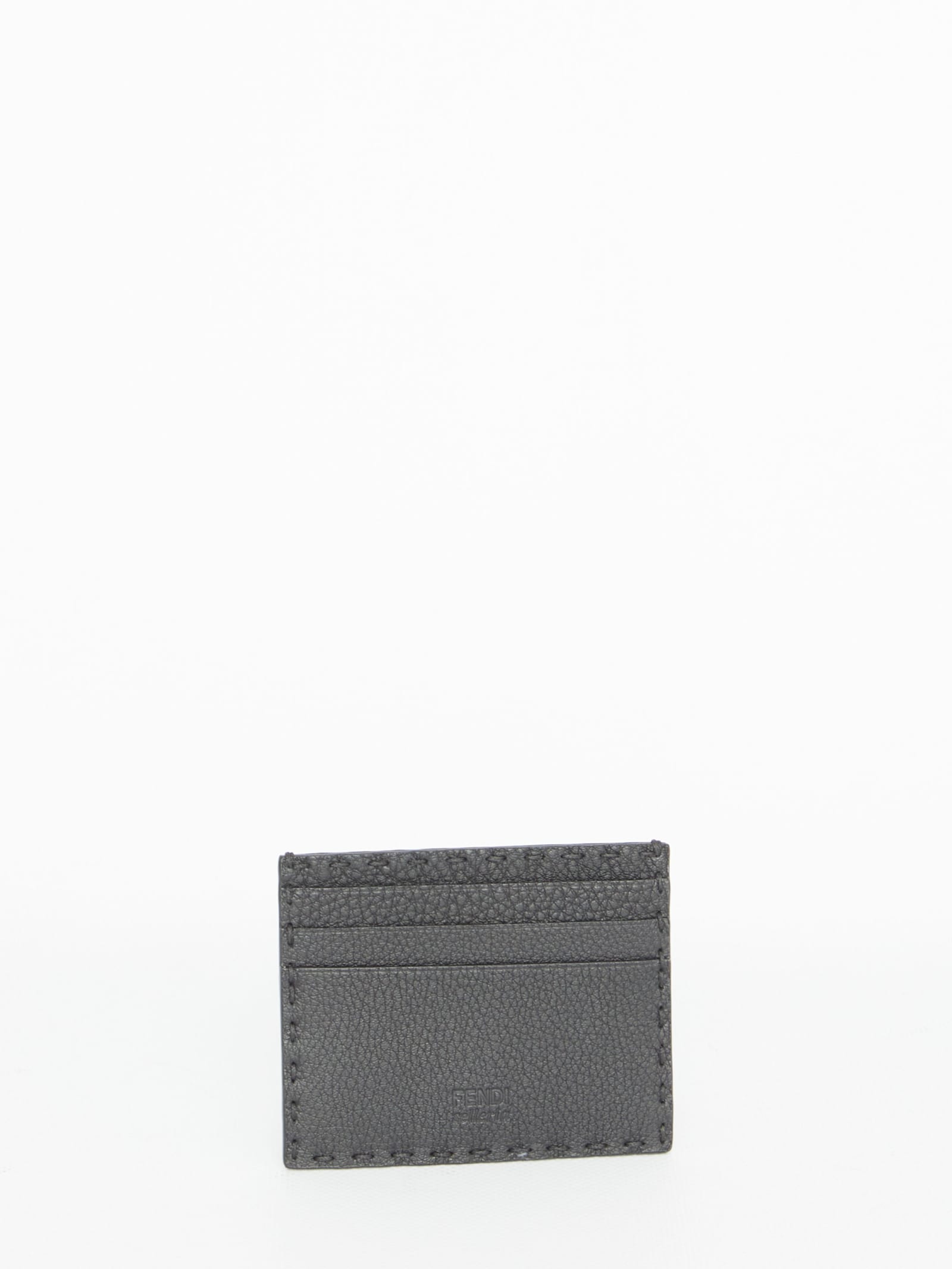 Shop Fendi Selleria Cardholder In Black