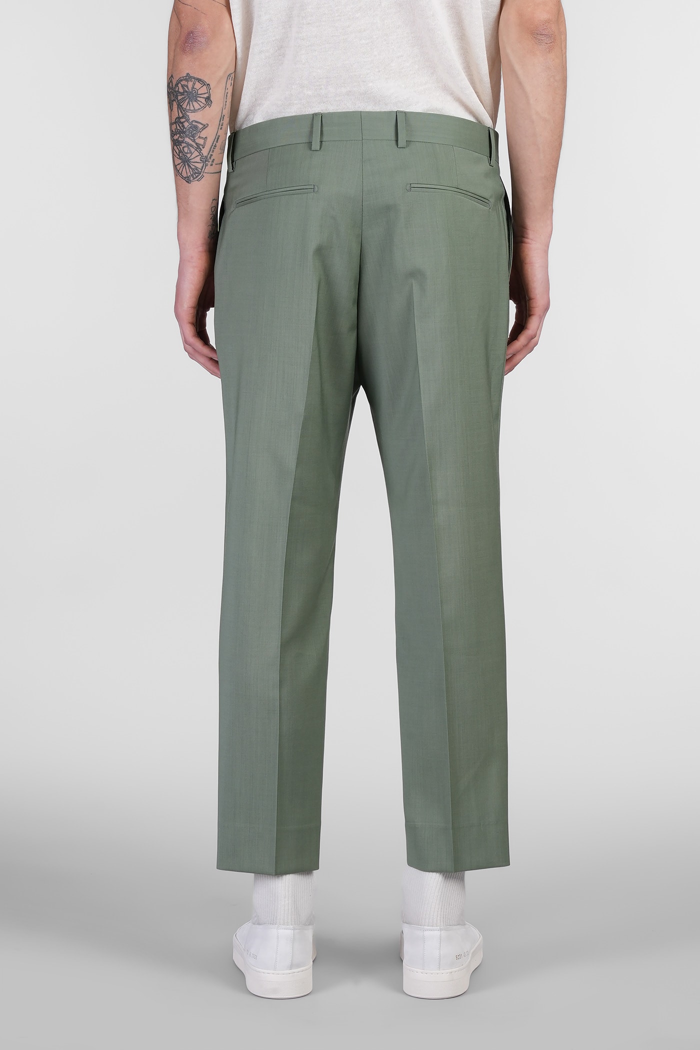 Costumein Valerio Pants In Green Wool In Green