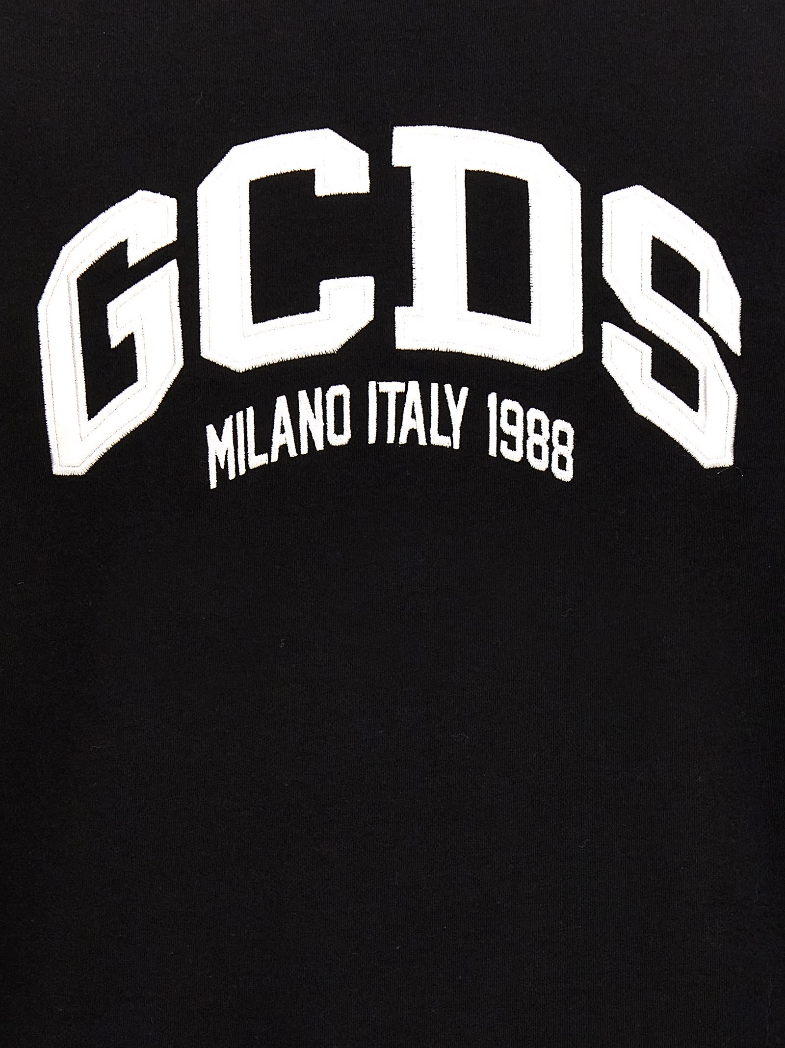 Shop Gcds Logo Embroidery T-shirt In White/black