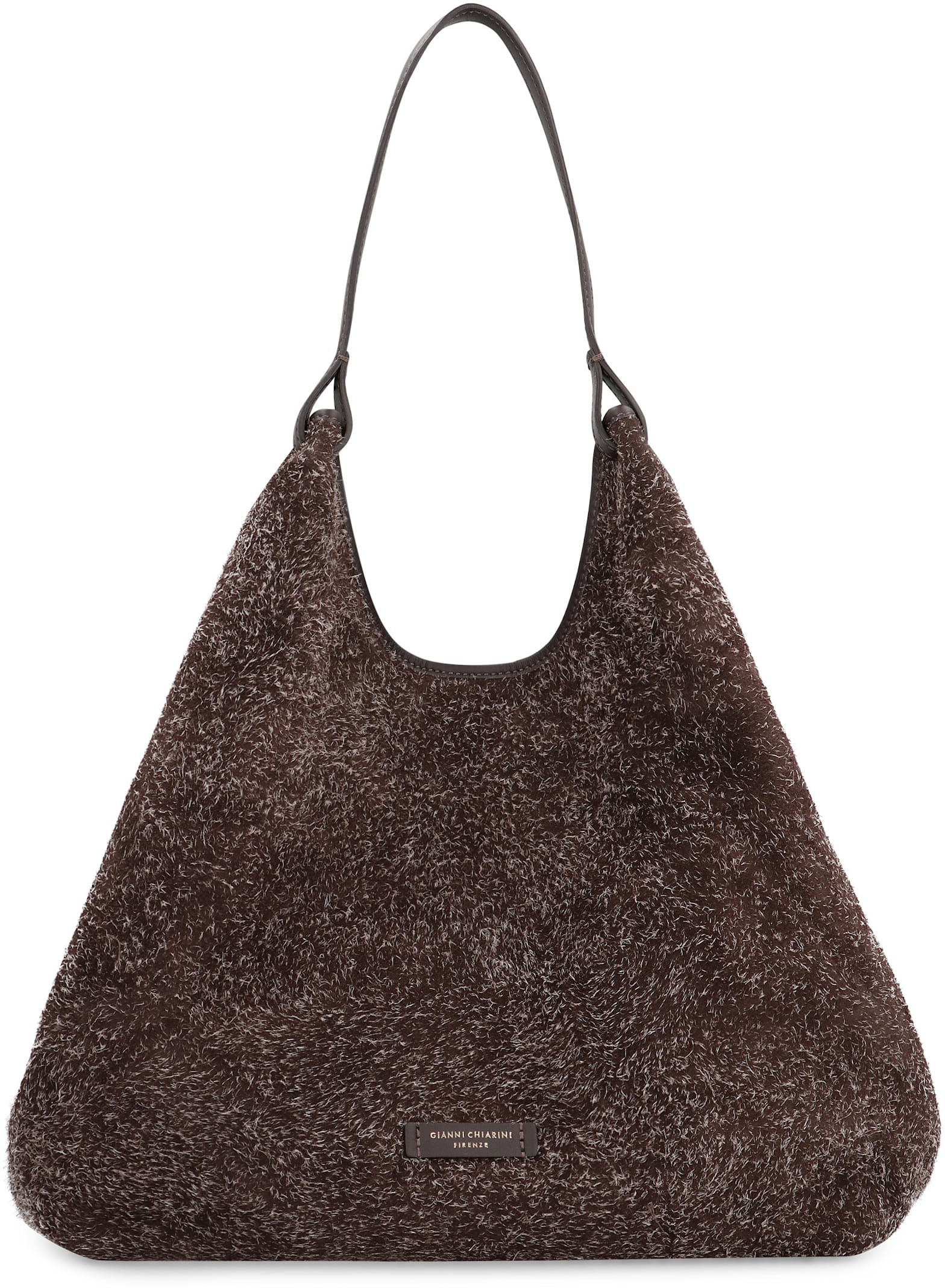 Shop Gianni Chiarini Dua Suede Handbag In Brown