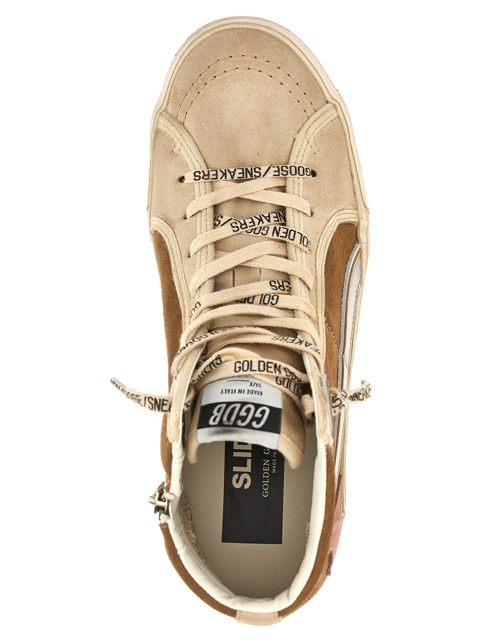 Shop Golden Goose Slide Sneakers In Beige