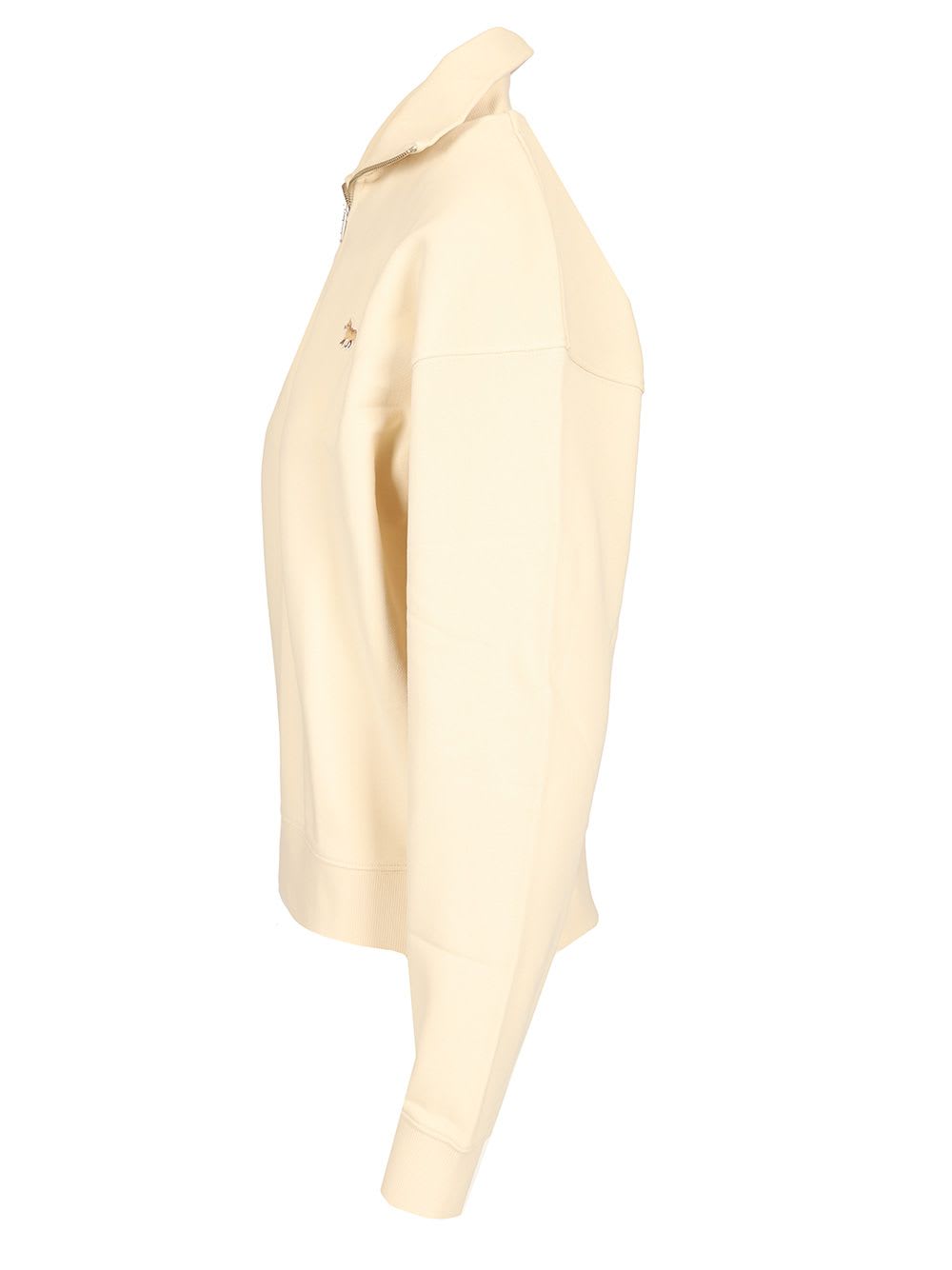 Shop Maison Kitsuné Half Zip Sweatshirt