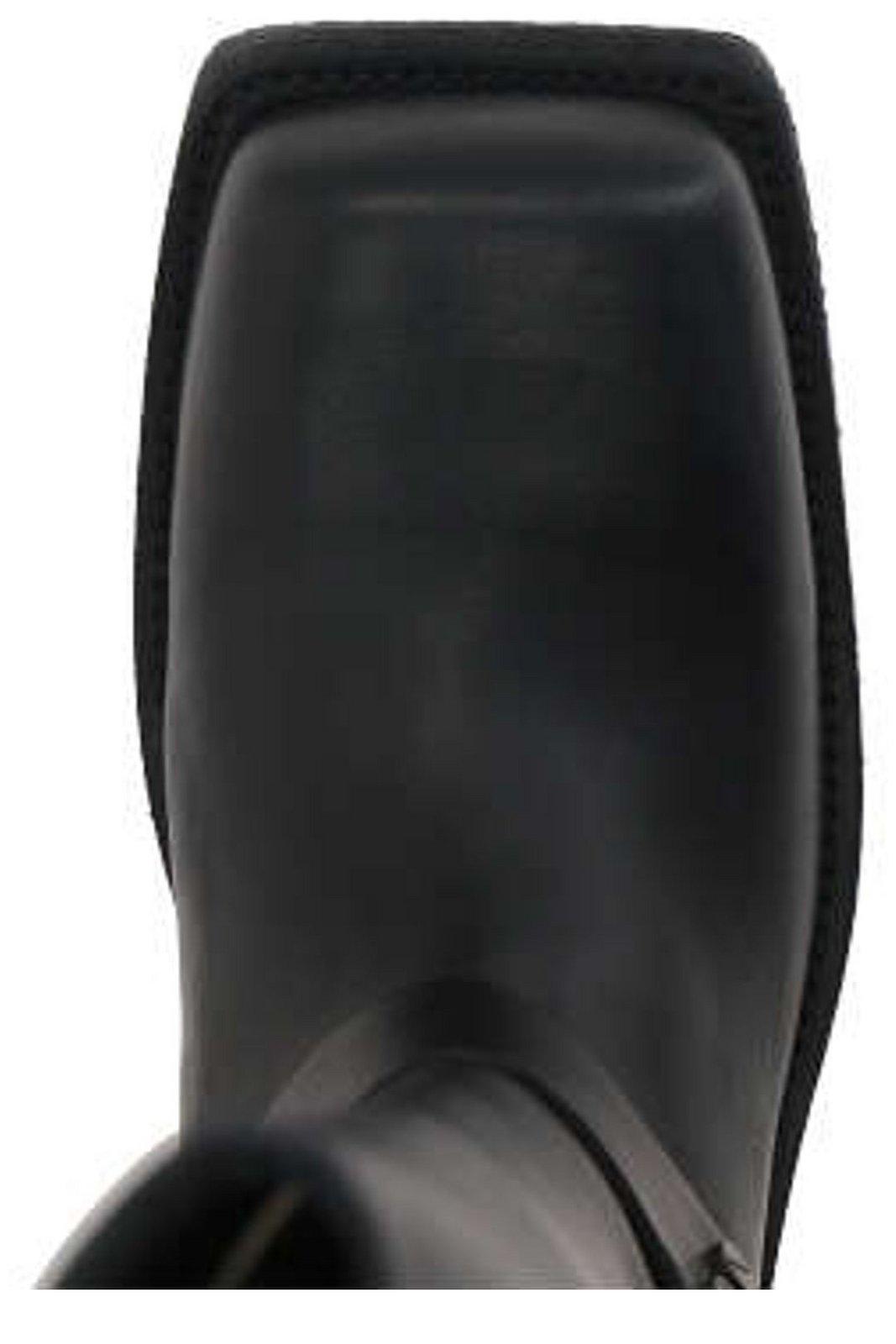 Shop Acne Studios Square Toe Pull-on Boots In Black