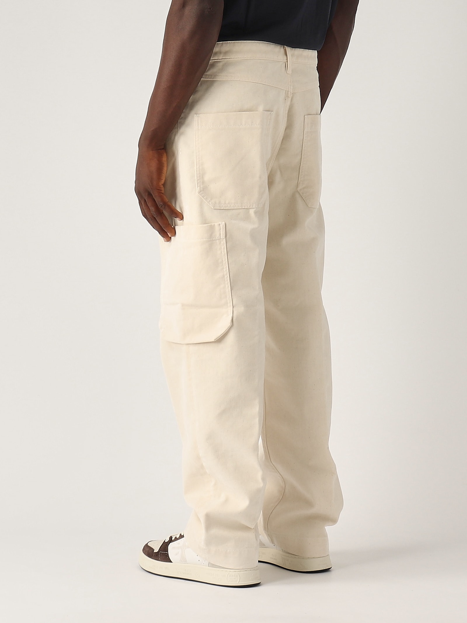 Shop Nine In The Morning Pantalone 5 Tasche Trousers In Burro