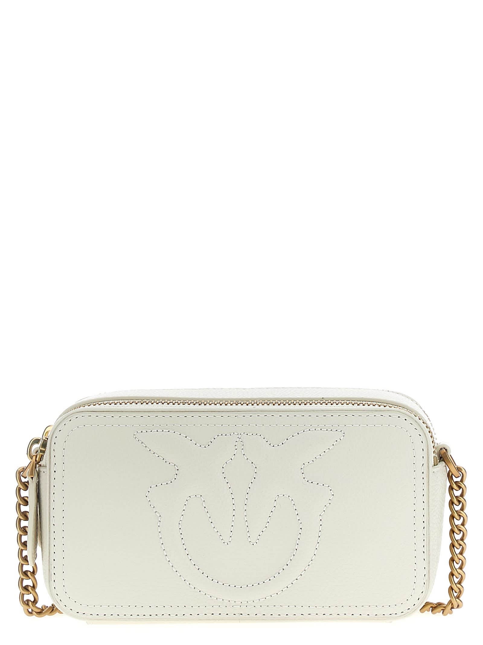 Shop Pinko Carrie Camera Case Crossbody Bag In White