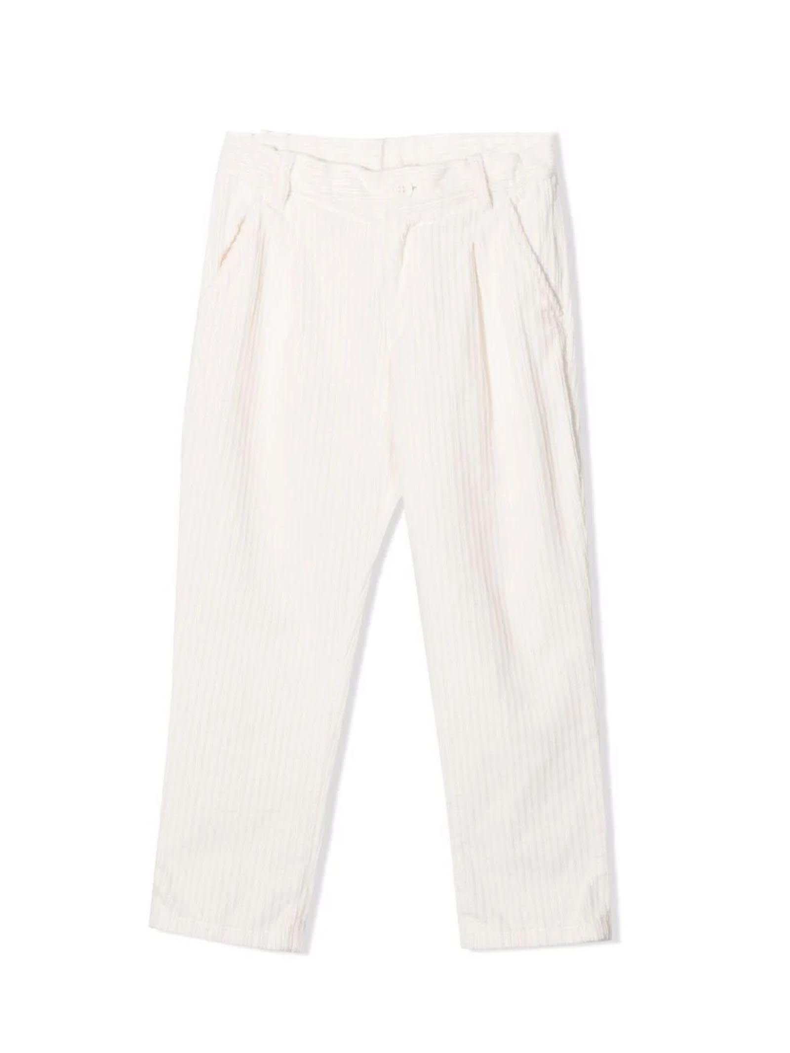 Douuod White Stretch-cotton Trousers
