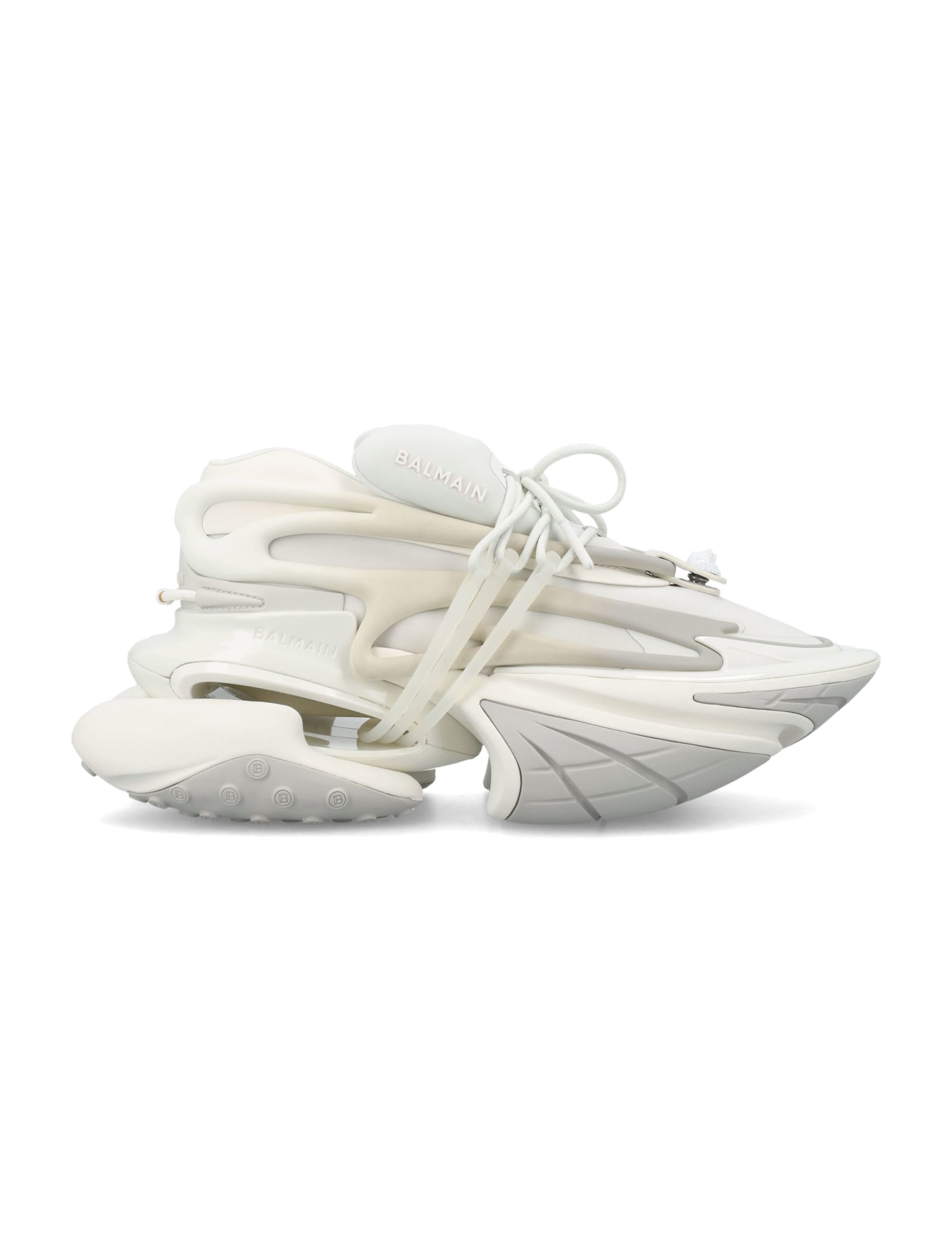Shop Balmain Unicorn Low-top Sneakers In White