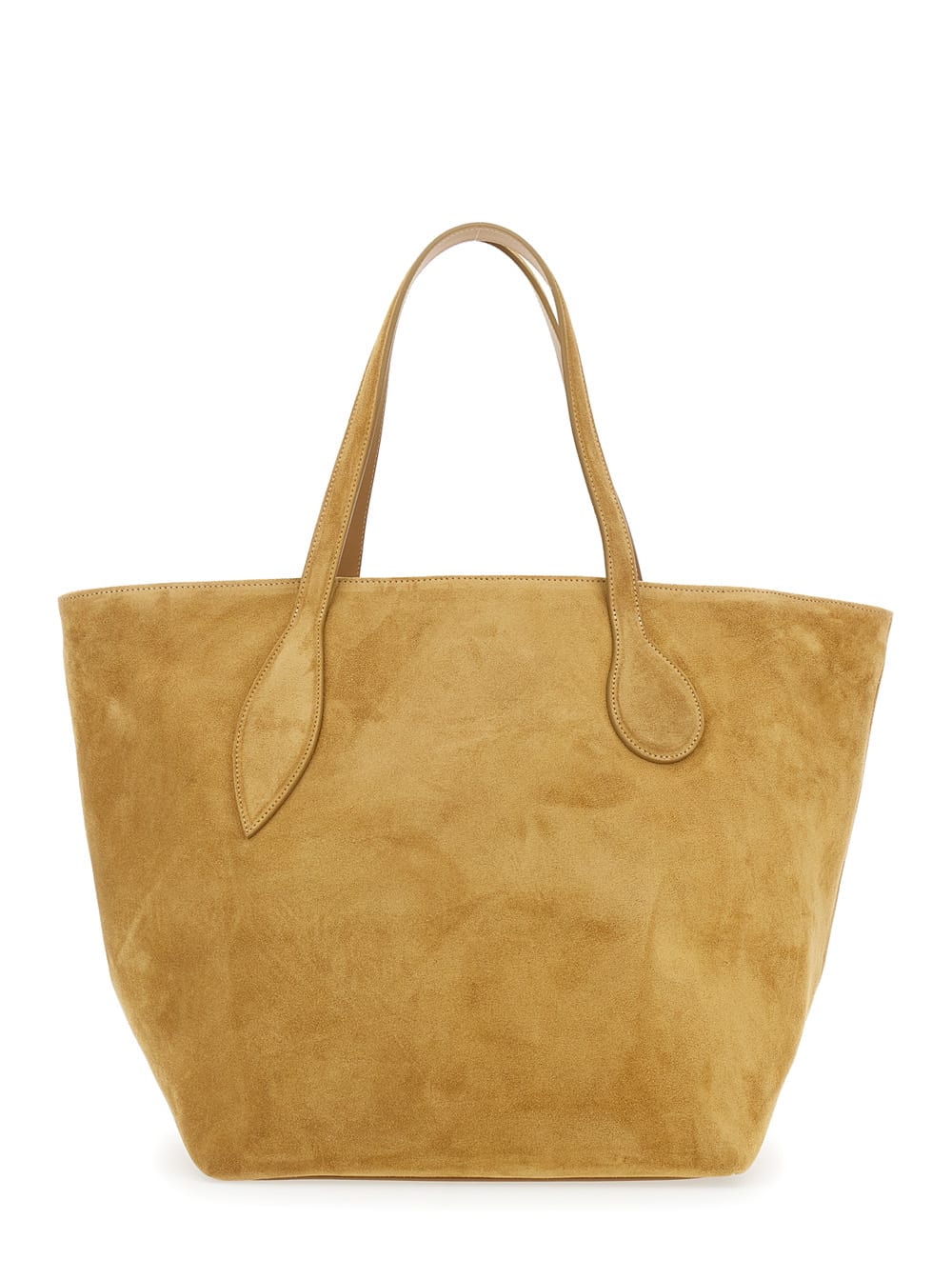 sprout Beige Tote Bag With Open Top In Suede Woman