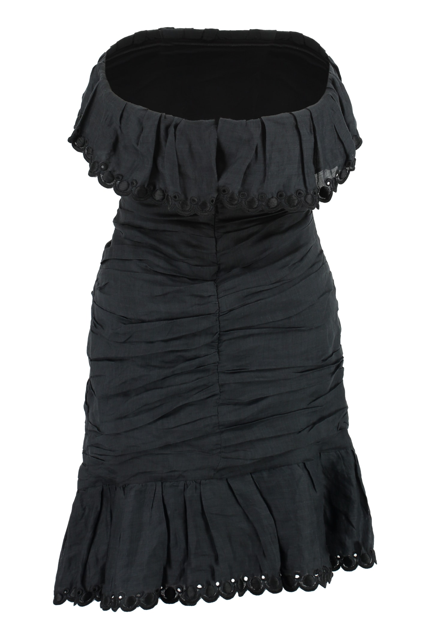 Shop Isabel Marant Oxani Off-the-shoulder Dress In Black