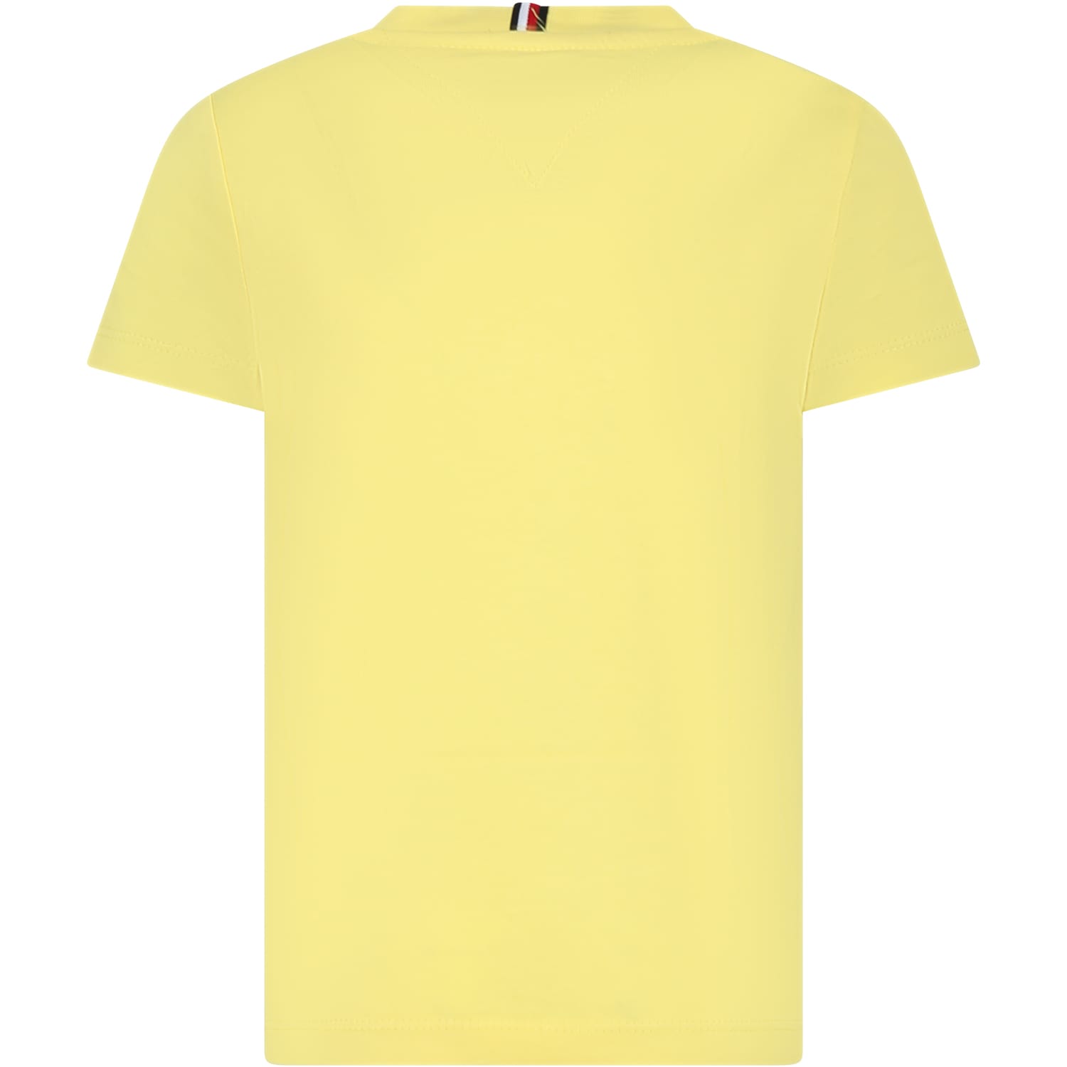 Shop Tommy Hilfiger Yellow T-shirt For Boy With Logo