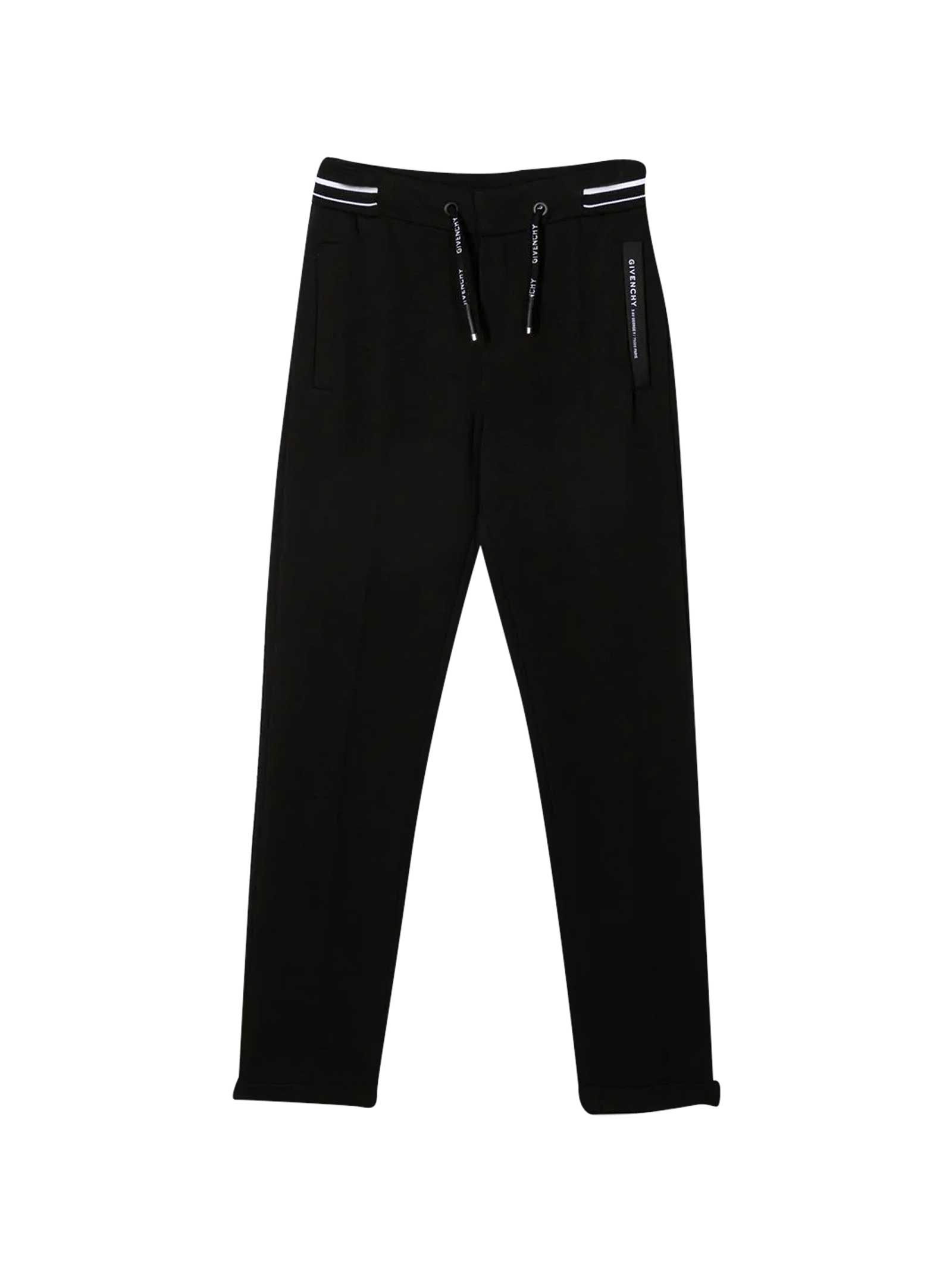 Givenchy Black Joggers Teen In Nero
