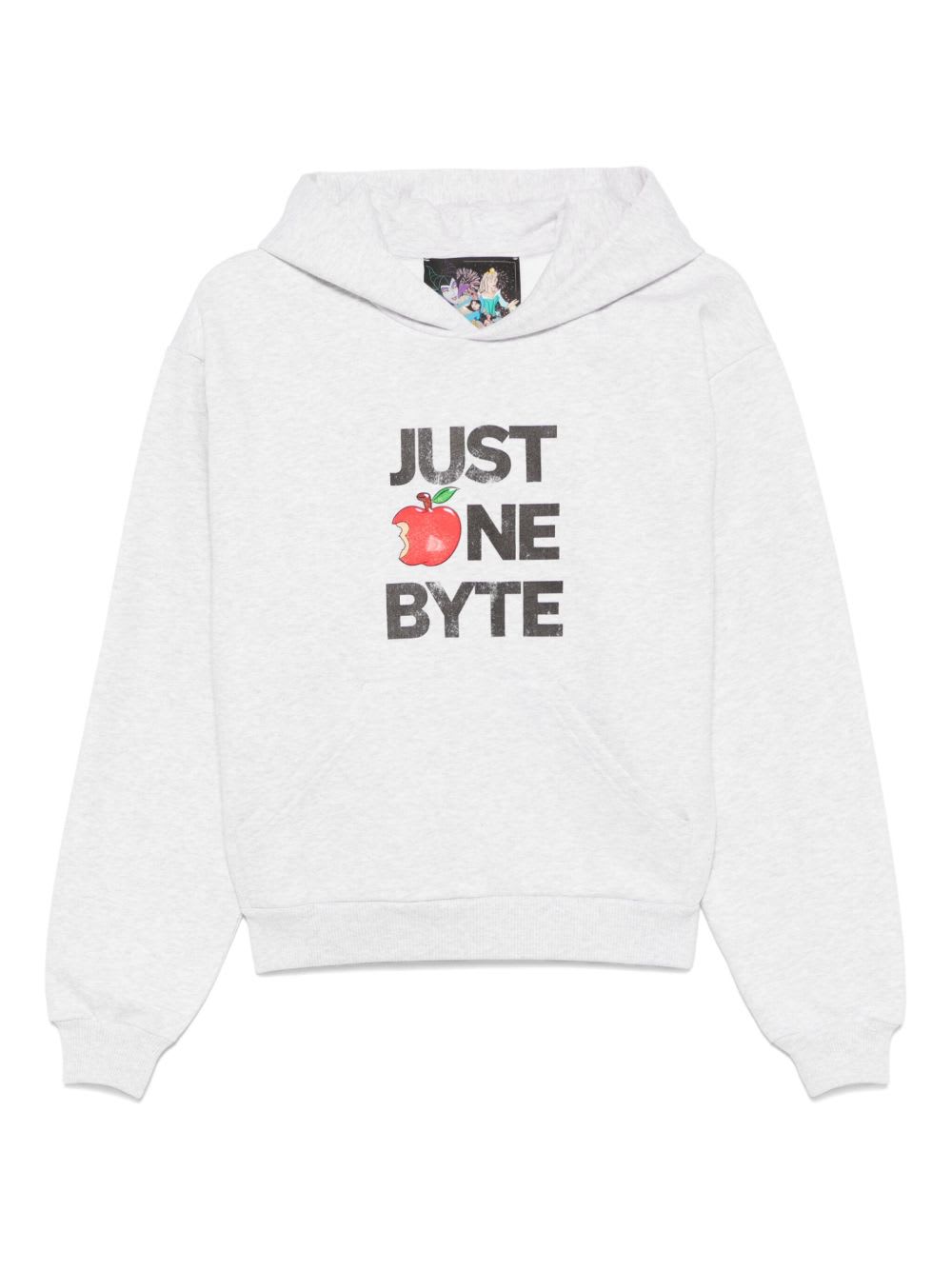 Coperni Just One Byte Cotton Hoodie In White