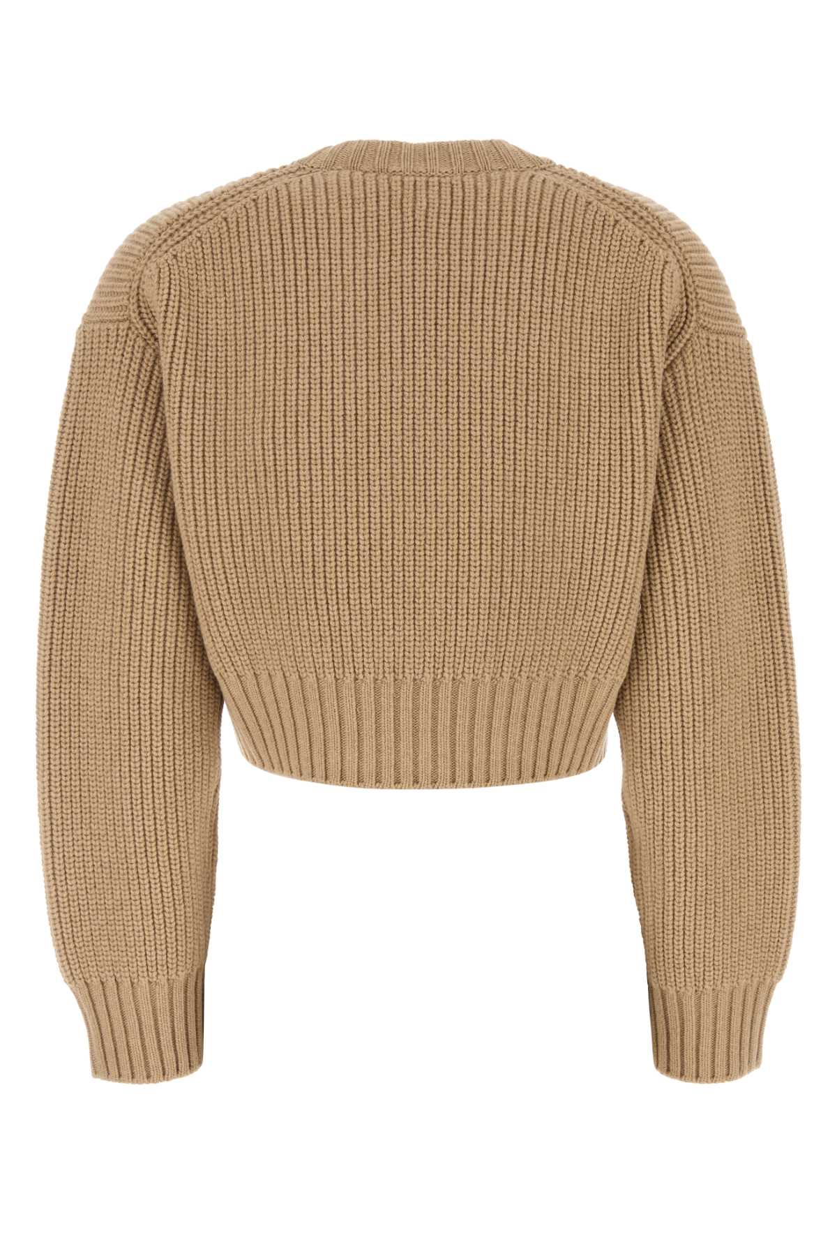 Bottega Veneta Camel Wool Blend Sweater In Desert