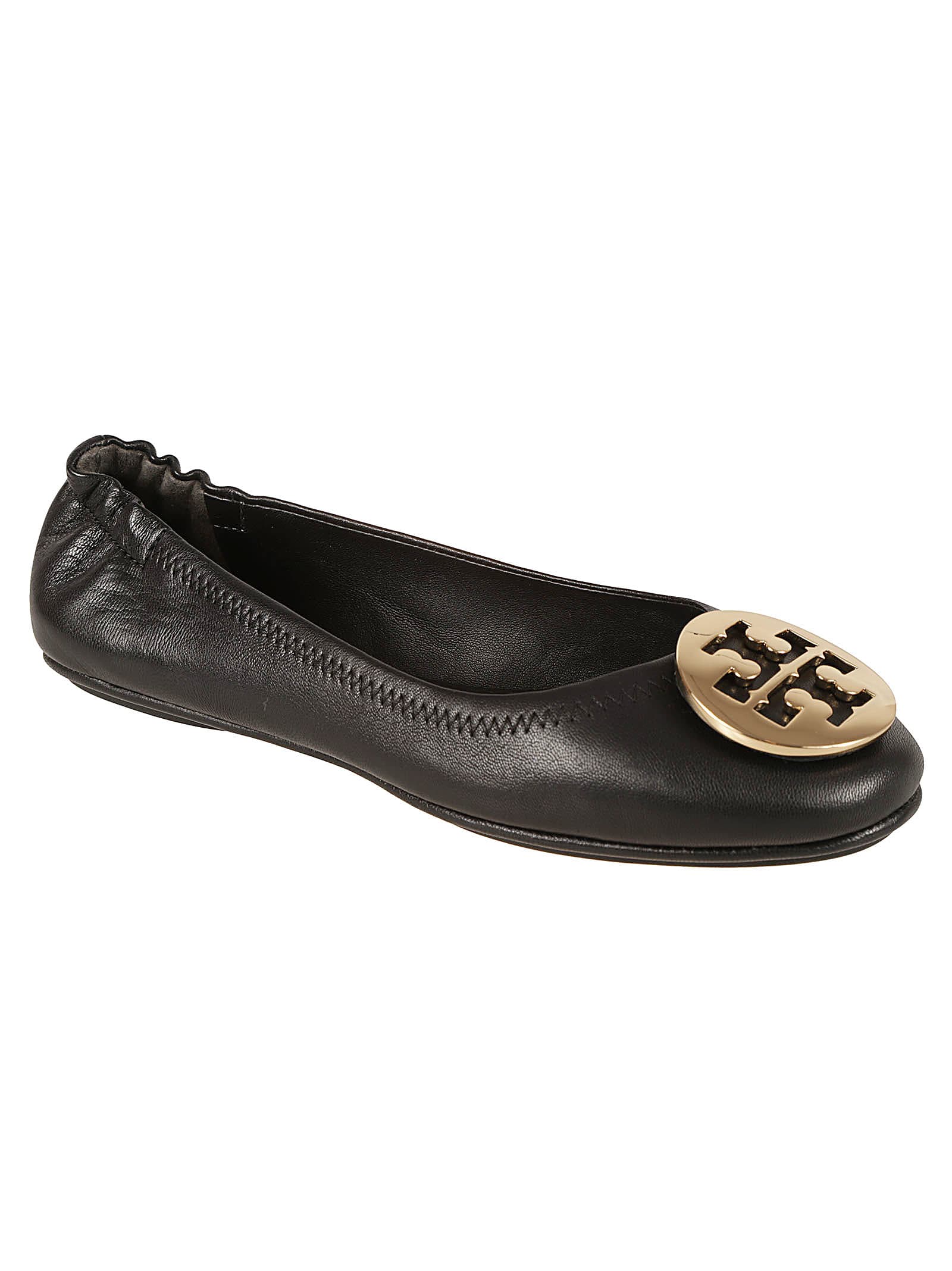 Shop Tory Burch Minnie Travel Ballerinas In Perfect Black