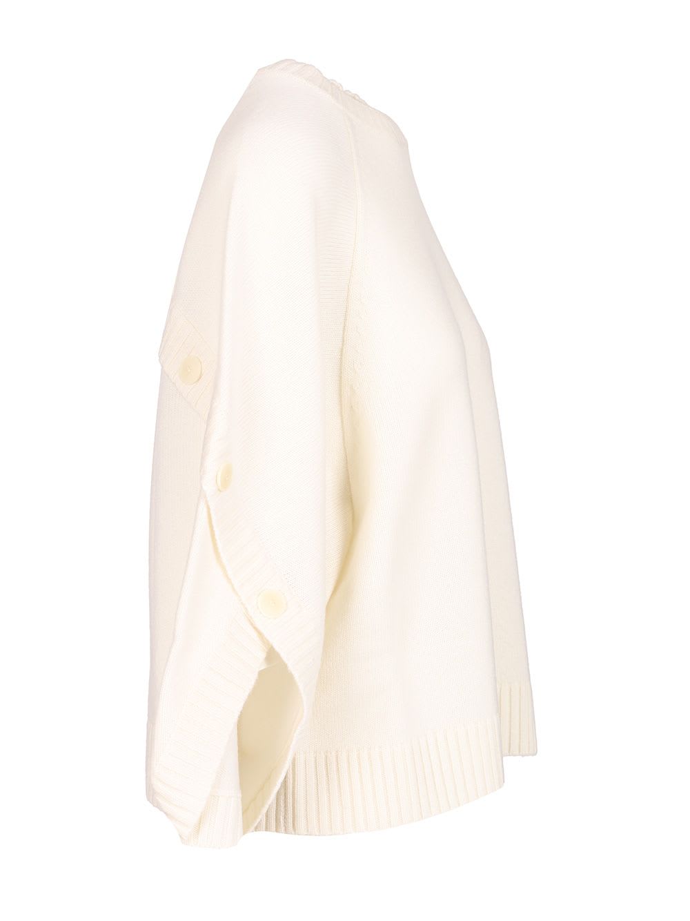 Max Mara Oversized Wool And Cashmere Sweater In Neutral