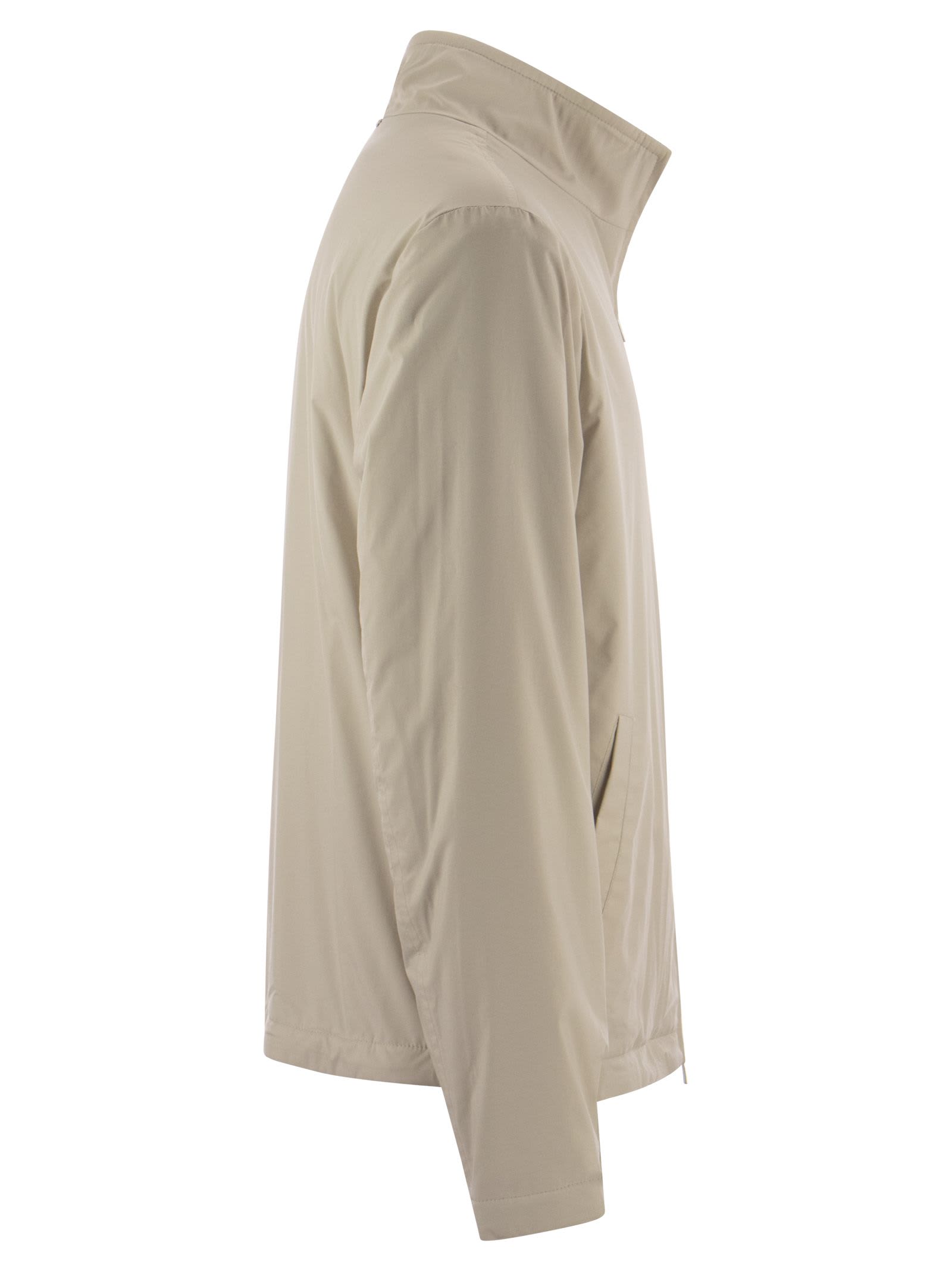 Shop Fedeli Cashmere Lined Jacket In Cream/grey