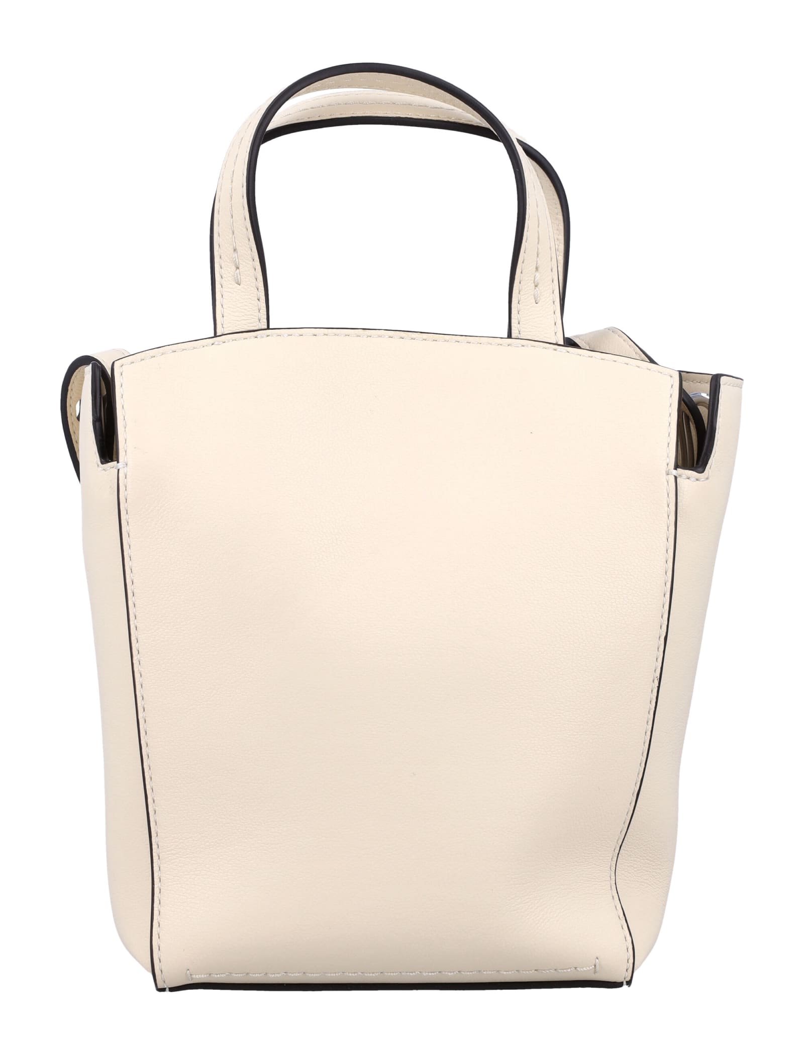 Shop Mulberry Clovelly Mini Tote Bag In Eggshell