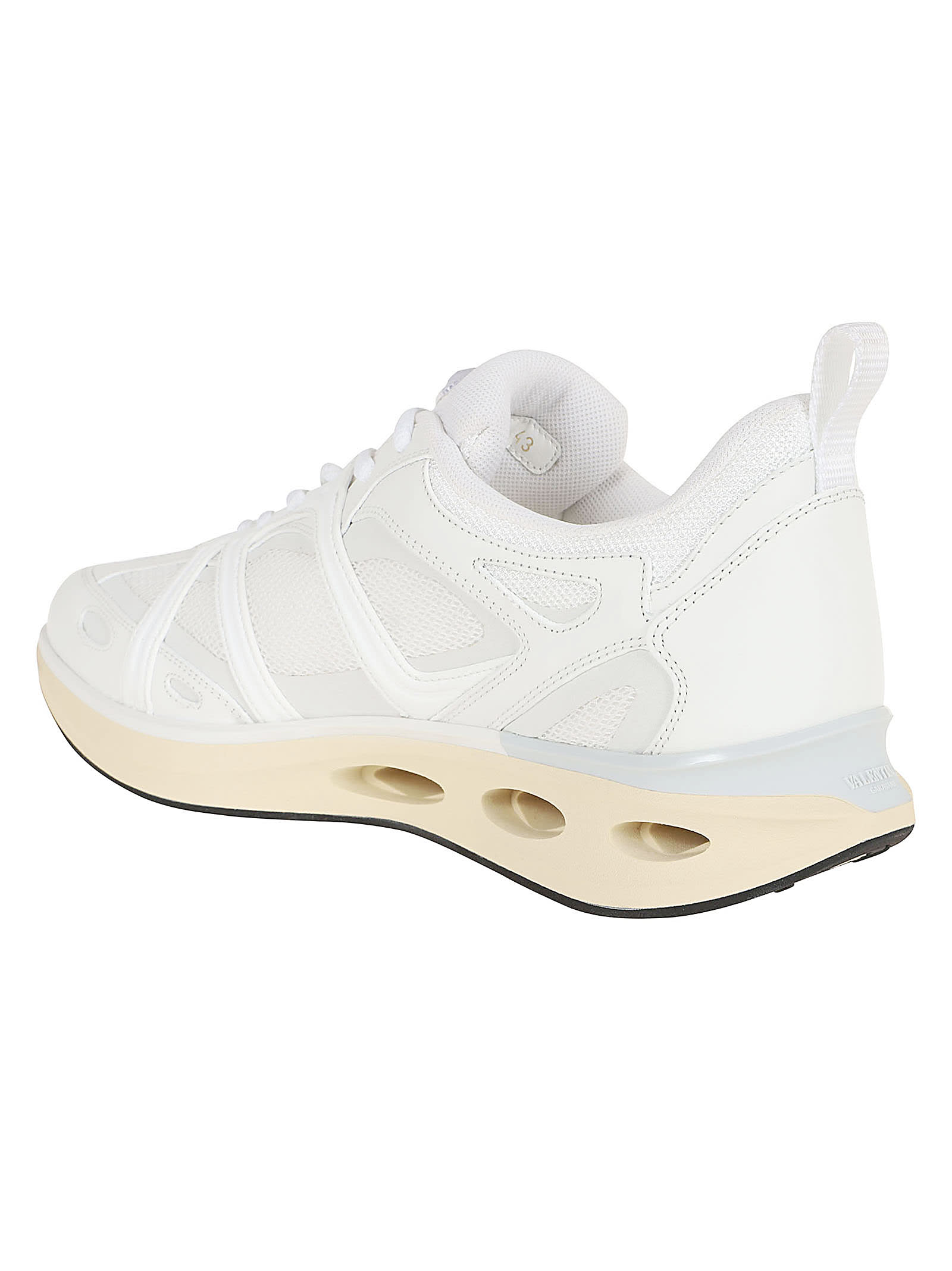 Shop Valentino Sneaker Vlogo Easyjog In Zgz Bianco Bian Ivory P.grey Iv Bia L.gr Ne