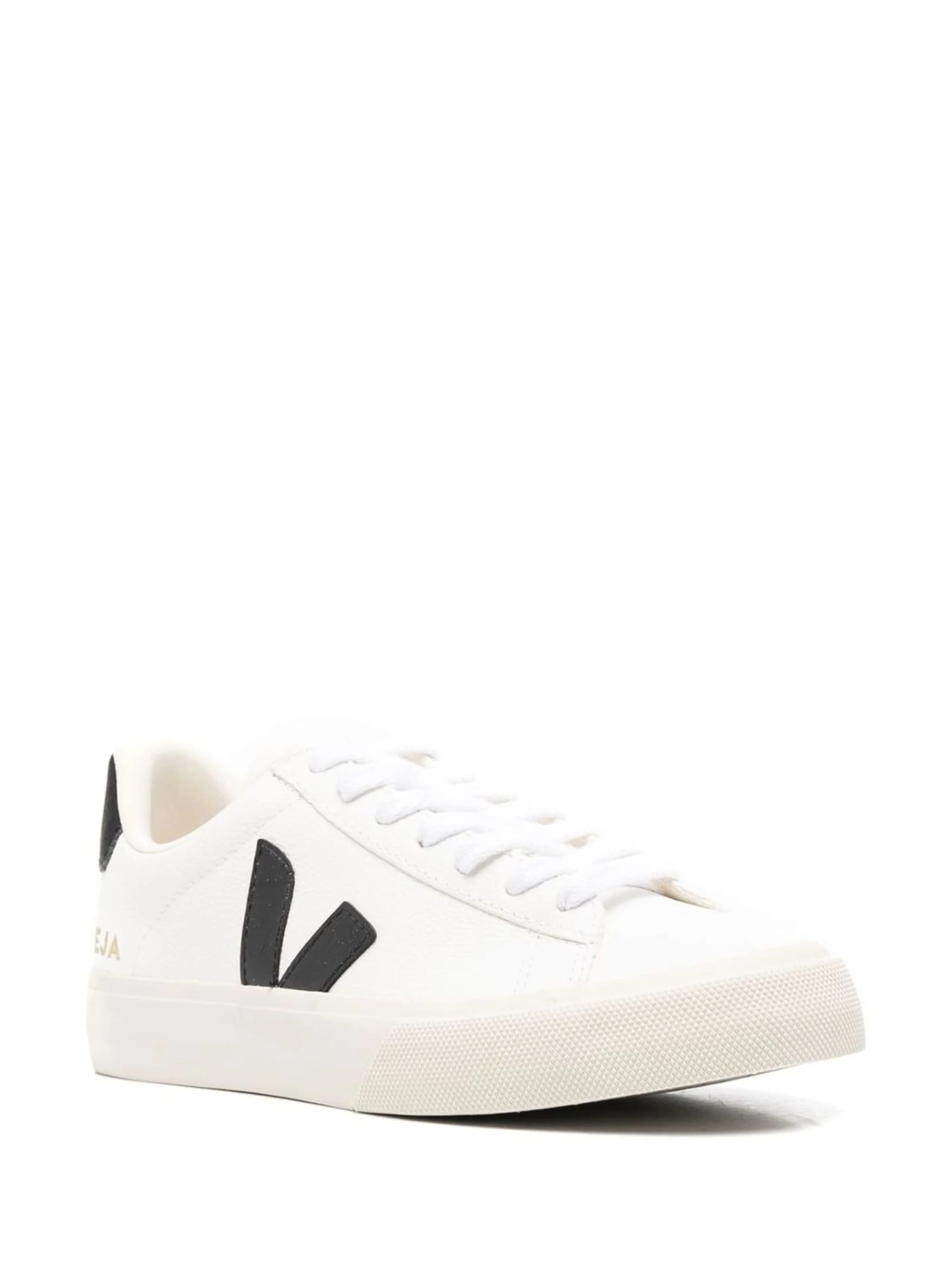 Shop Veja Campo Chromefree Sneakers In White/black