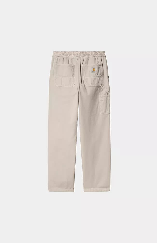 Carhartt Flint Straight-leg Garment-dyed Organic Cotton-twill Trousers In Lpgd Fleur De Sel