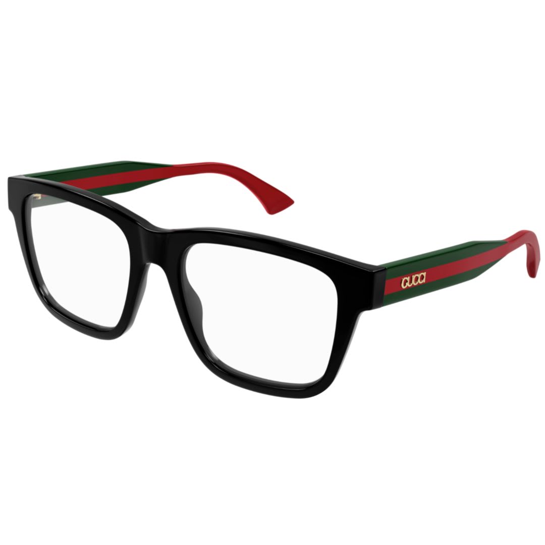 Gucci Gg1870o-001black-green-transparent In Black
