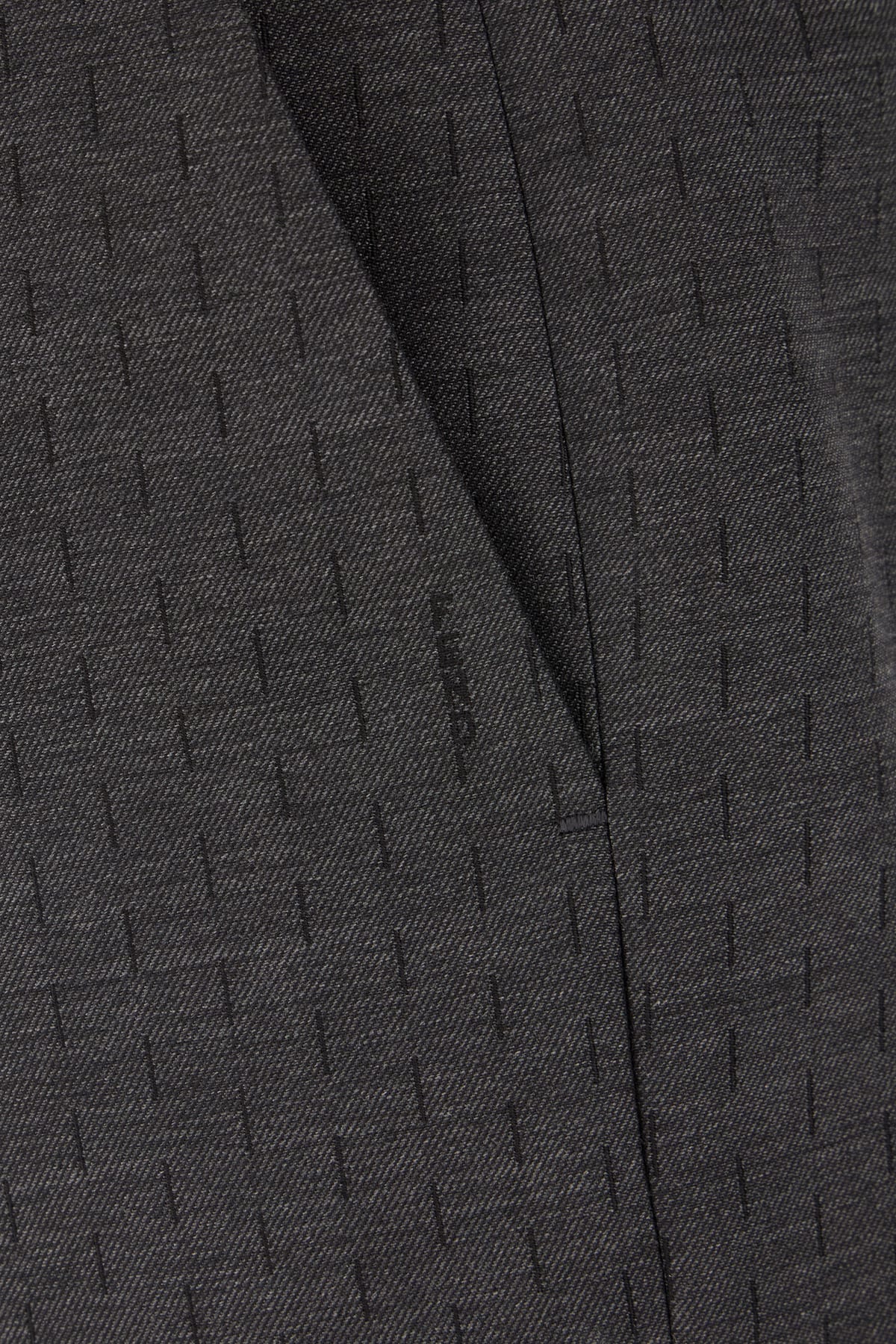 Shop Fendi Dark Grey Wool Pants In Grigio